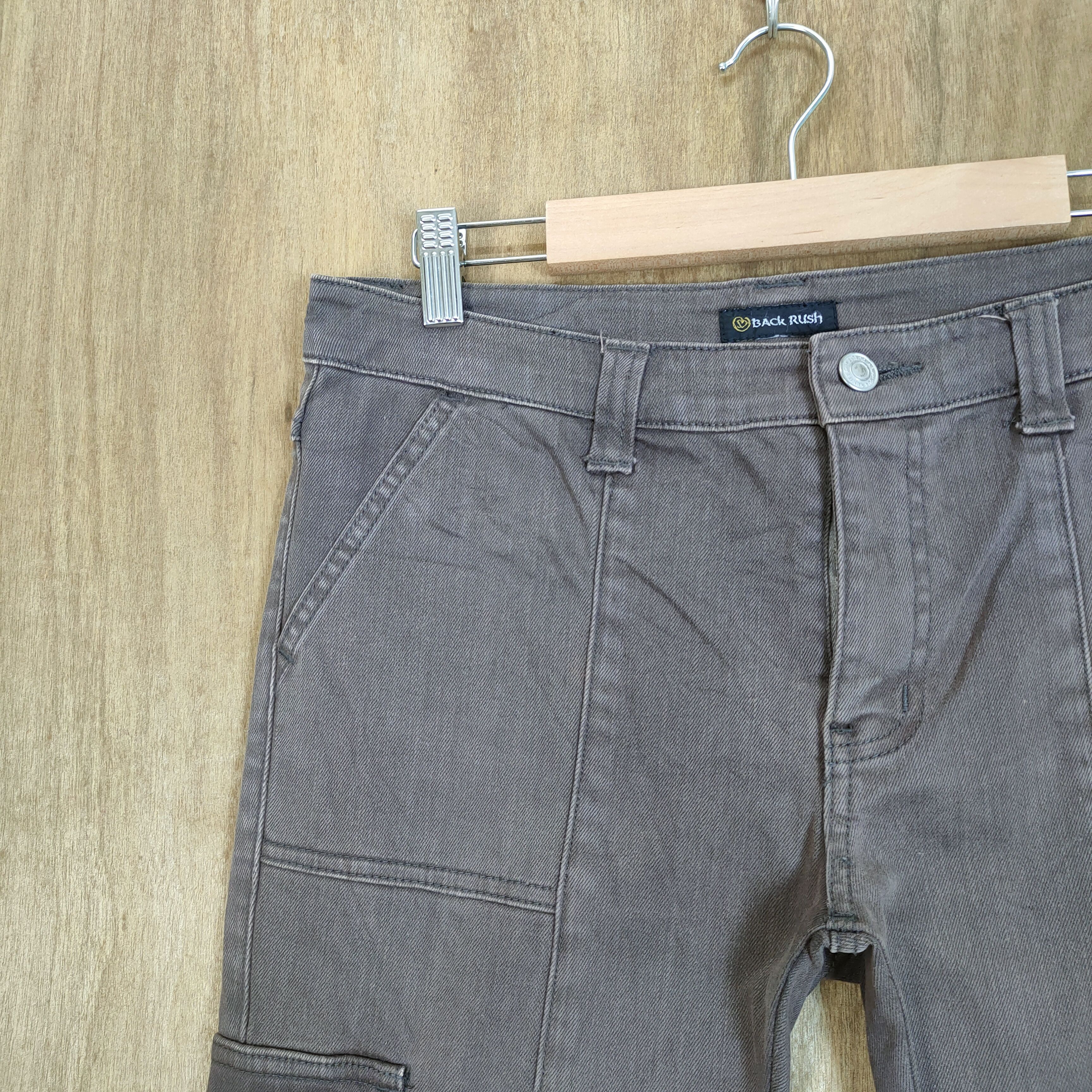 Japanese Brand FLARE 💥 BACK RUSH FADED BOOTCUT CARGO PANTS Size US 30 / EU 46 - 5 Thumbnail