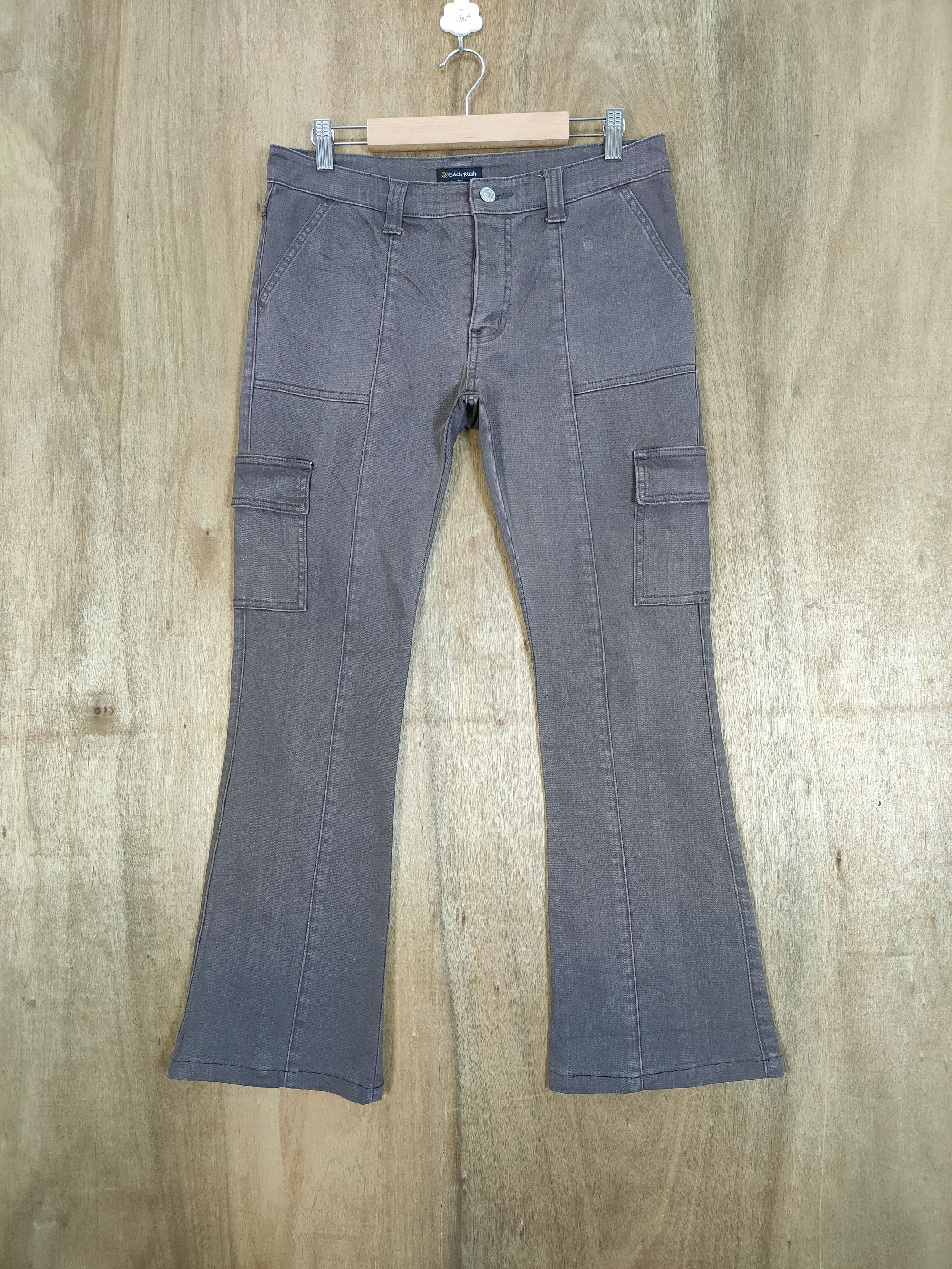 Japanese Brand FLARE 💥 BACK RUSH FADED BOOTCUT CARGO PANTS Size US 30 / EU 46 - 1 Thumbnail