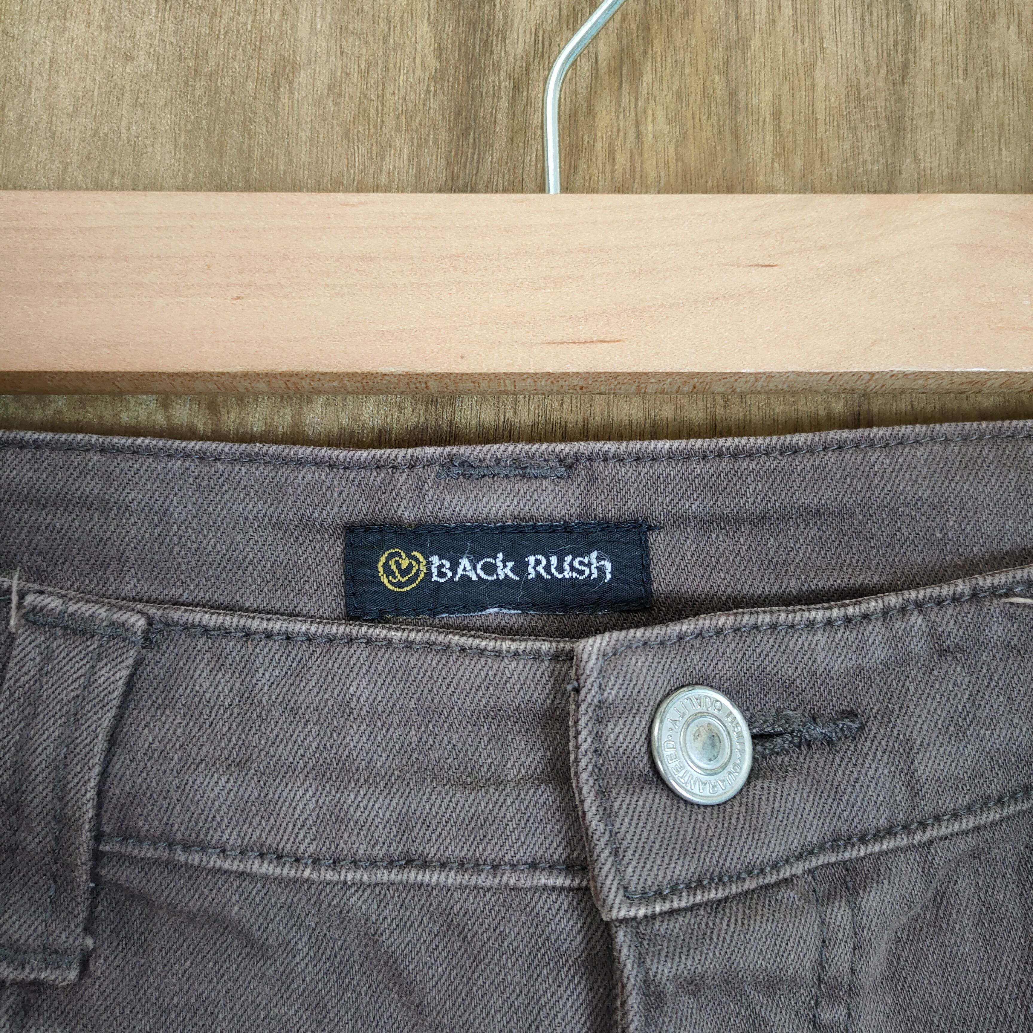 Japanese Brand FLARE 💥 BACK RUSH FADED BOOTCUT CARGO PANTS Size US 30 / EU 46 - 7 Thumbnail