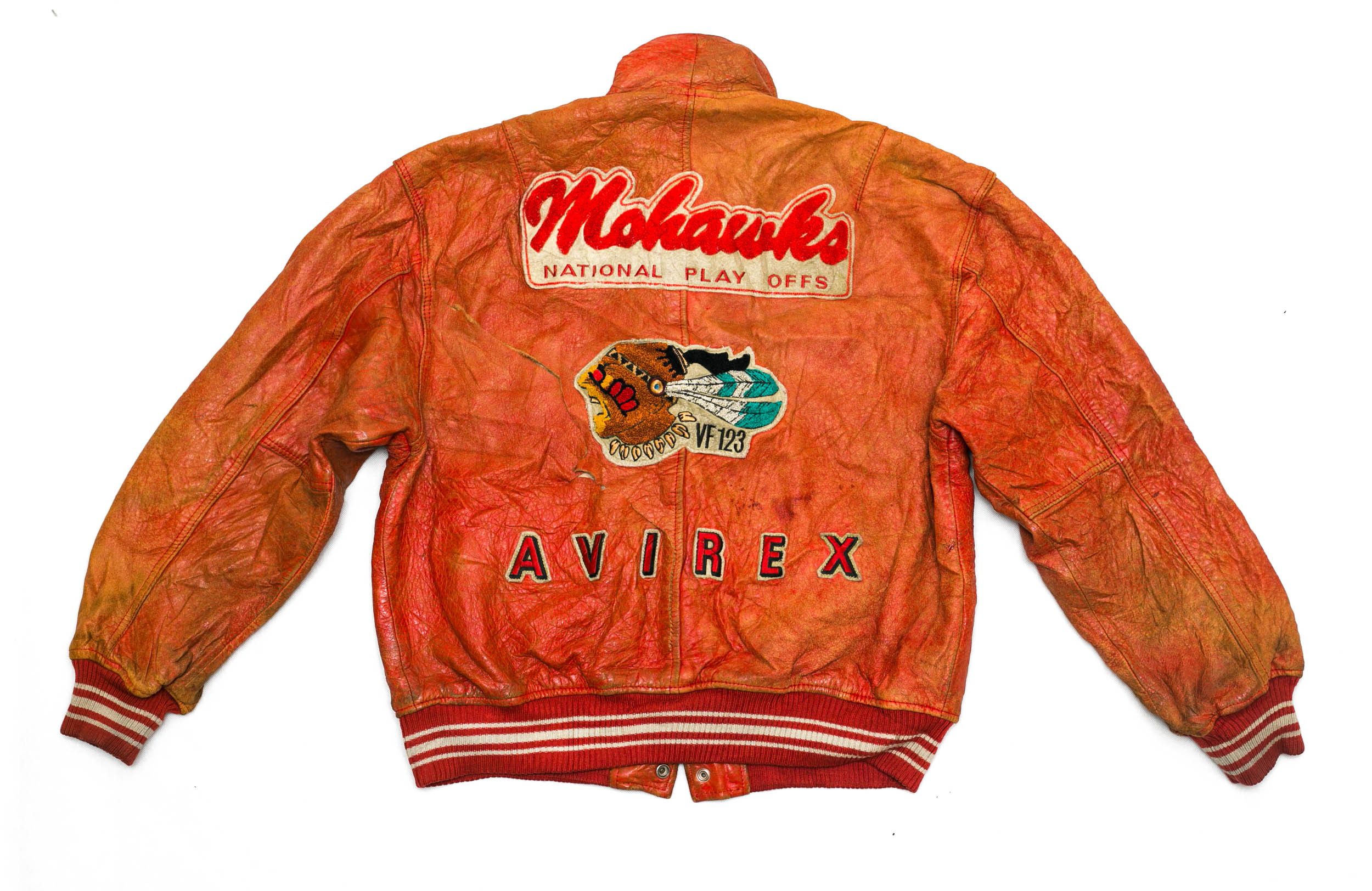 Vintage Avirex Mohawks Indian National Play Offs Leather Jacket Grailed