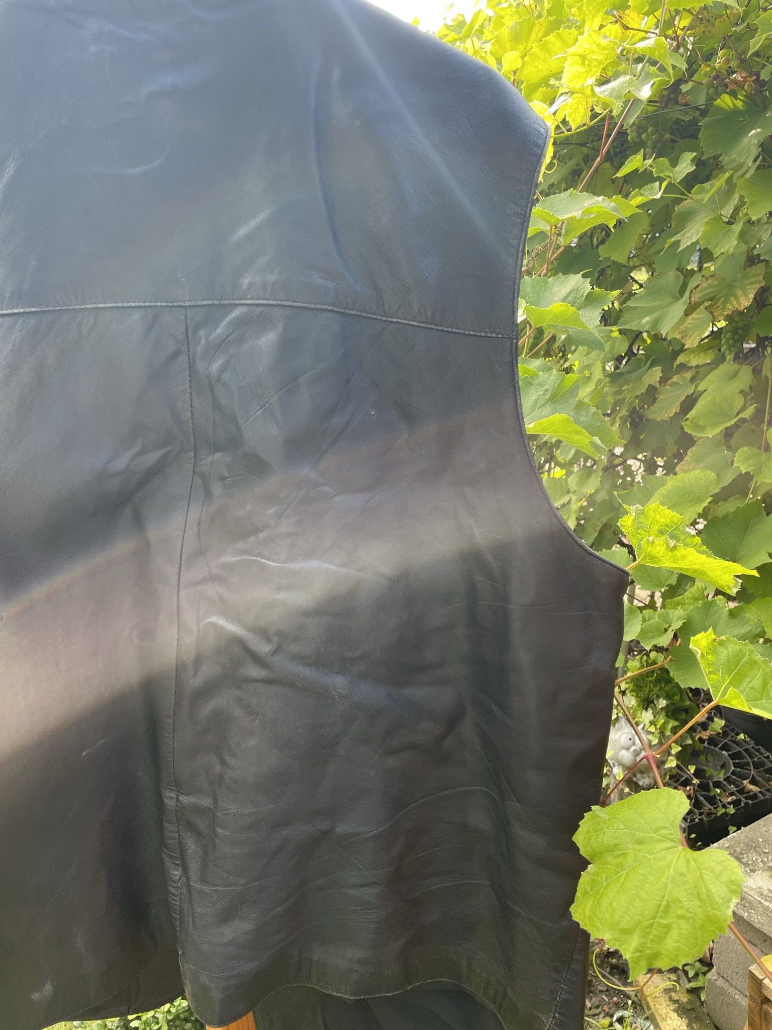 Genuine Leather × Vintage Vintage real leather vest jacket 90s retro vibe oversize Size US XL / EU 56 / 4 - 14 Thumbnail