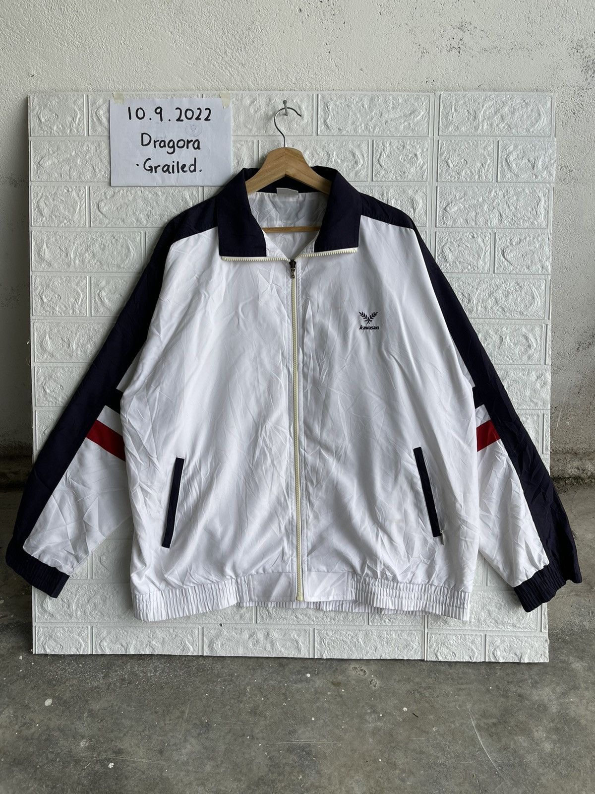 💥Vintage Kawasaki ziped jacket embroidery logo