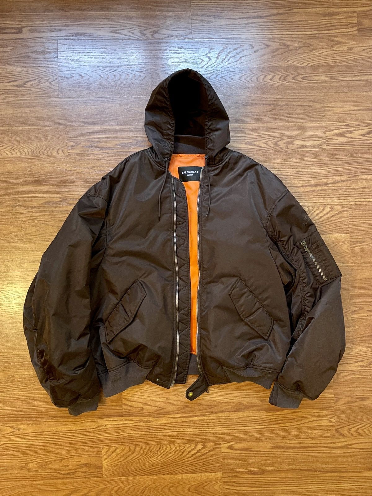 Balenciaga SS22 3B Sports Icon Light Hooded Bomber | Grailed