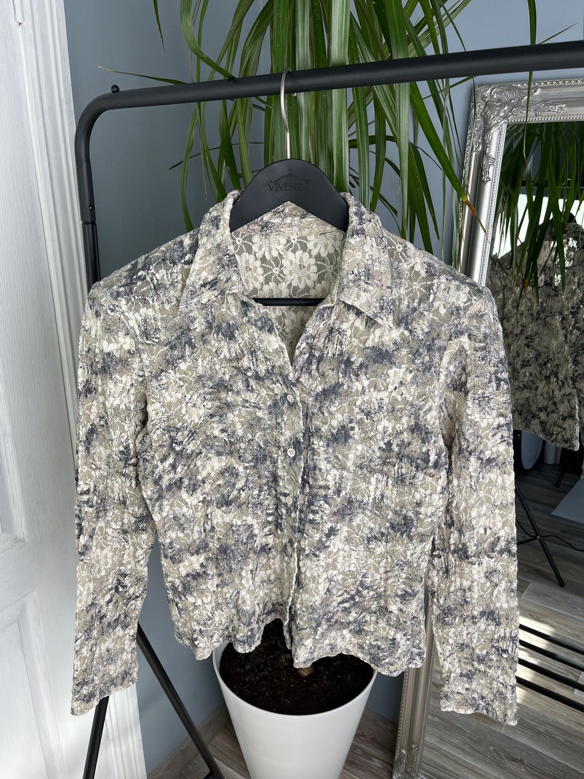 Issey Miyake × Japanese Brand Vintage Knit Mesh Shirt Long Sleeve Size US M / EU 48-50 / 2 - 1 Thumbnail