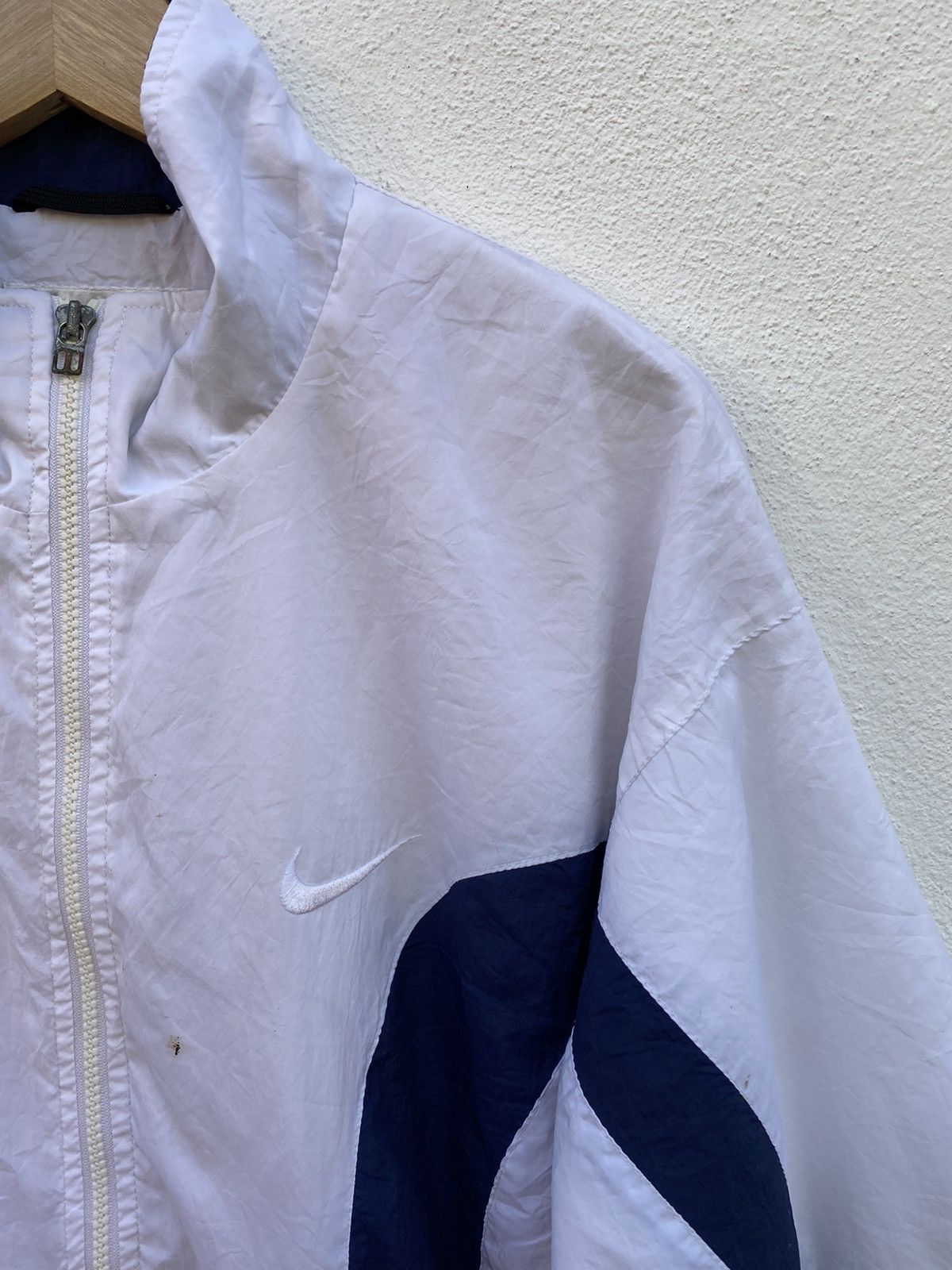 Nike × Vintage Vintage Nike Big swosh logo windbraker Size US L / EU 52-54 / 3 - 4 Thumbnail
