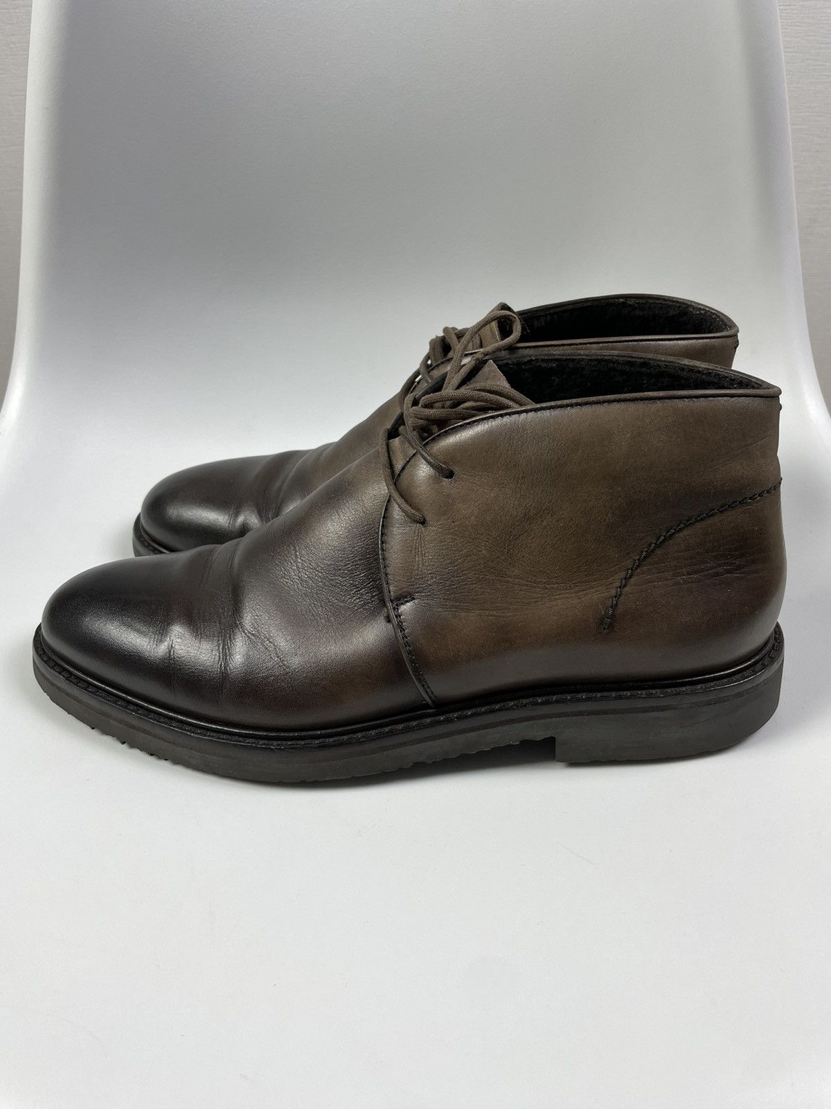 Ermenegildo Zegna Ermenegildo Zegna Genuine Leather Boots Fur Trim size 41 Size US 8 / EU 41 - 4 Thumbnail