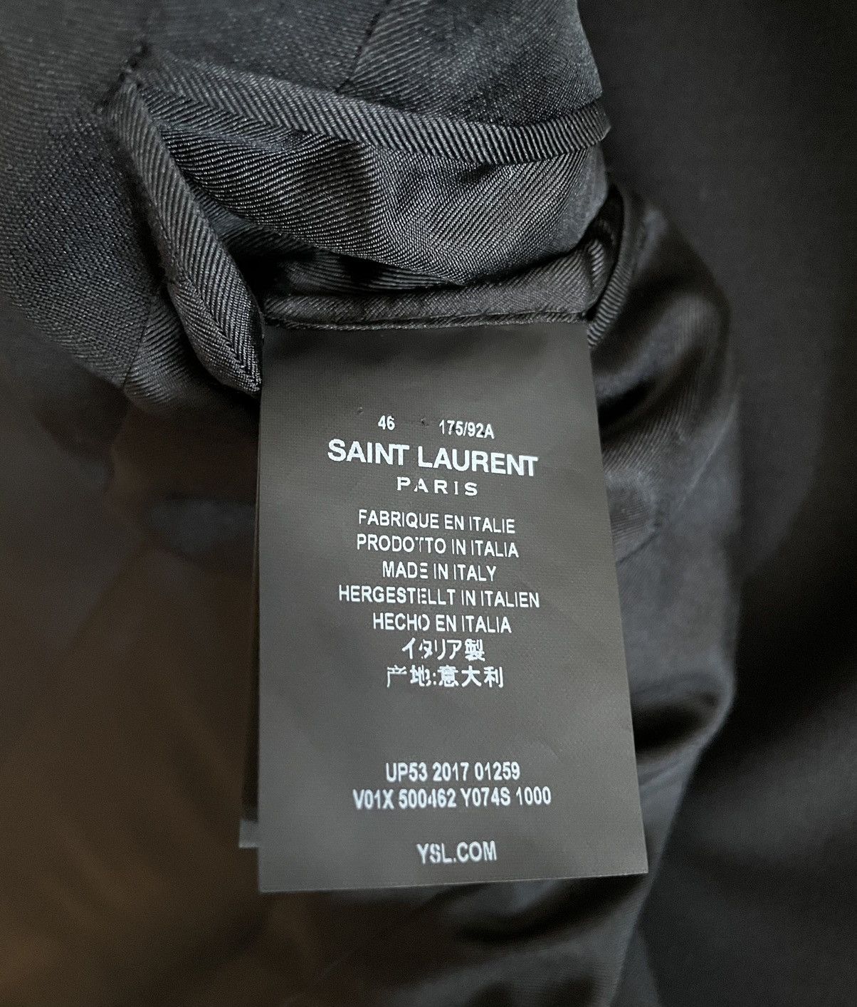 Saint Laurent Paris $3,000 Value Super Runway Sold Out Classic Blazer Brand New Size 46S - 16 Thumbnail