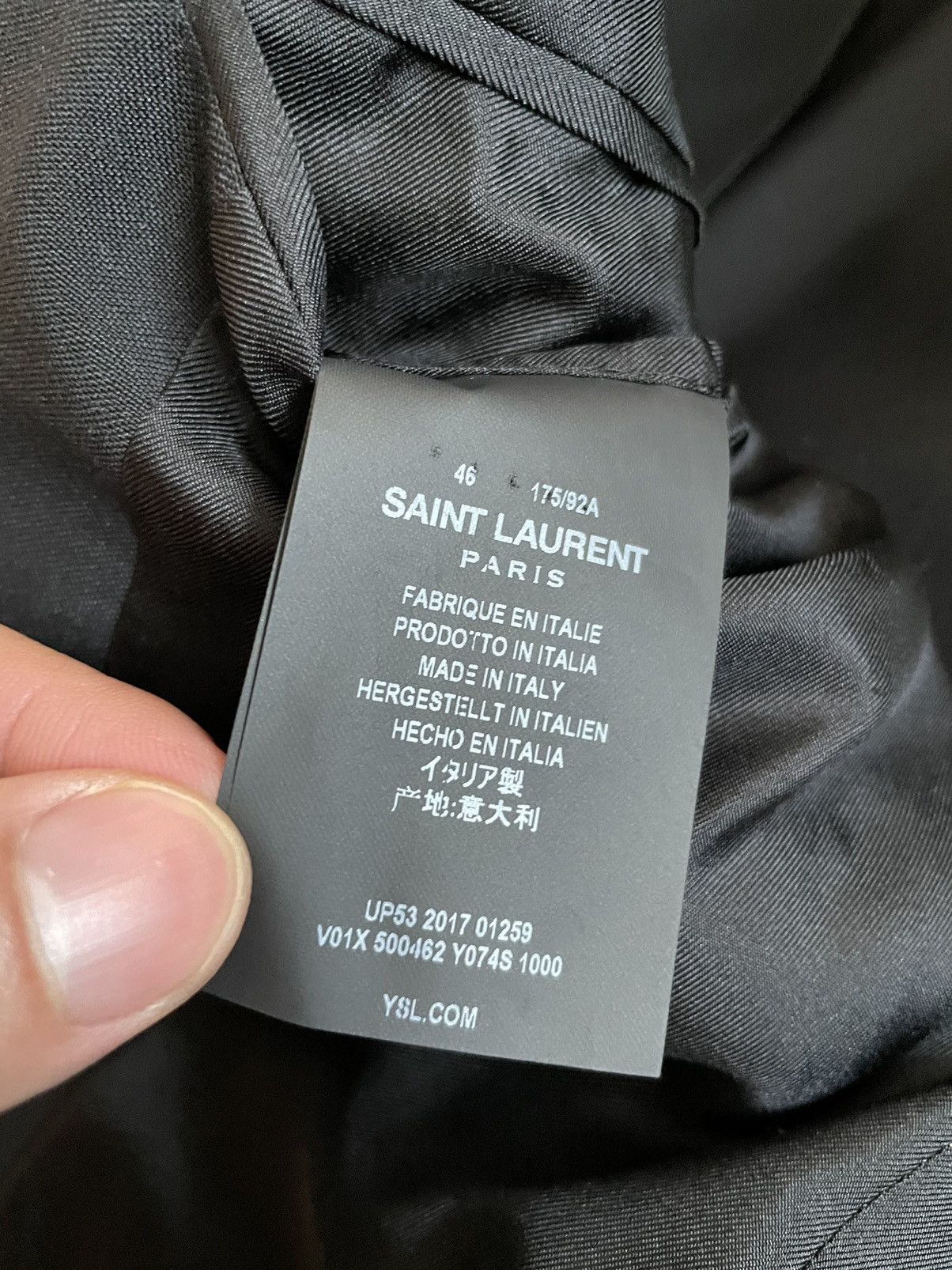 Saint Laurent Paris $3,000 Value Super Runway Sold Out Classic Blazer Brand New Size 46S - 15 Thumbnail