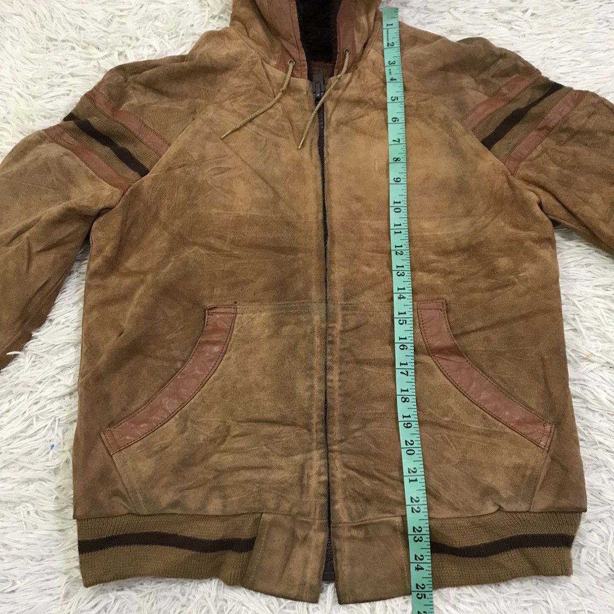William Barry Wlliam barry Suede Leather Bomber Jacket Hoodie Size US S / EU 44-46 / 1 - 14 Thumbnail