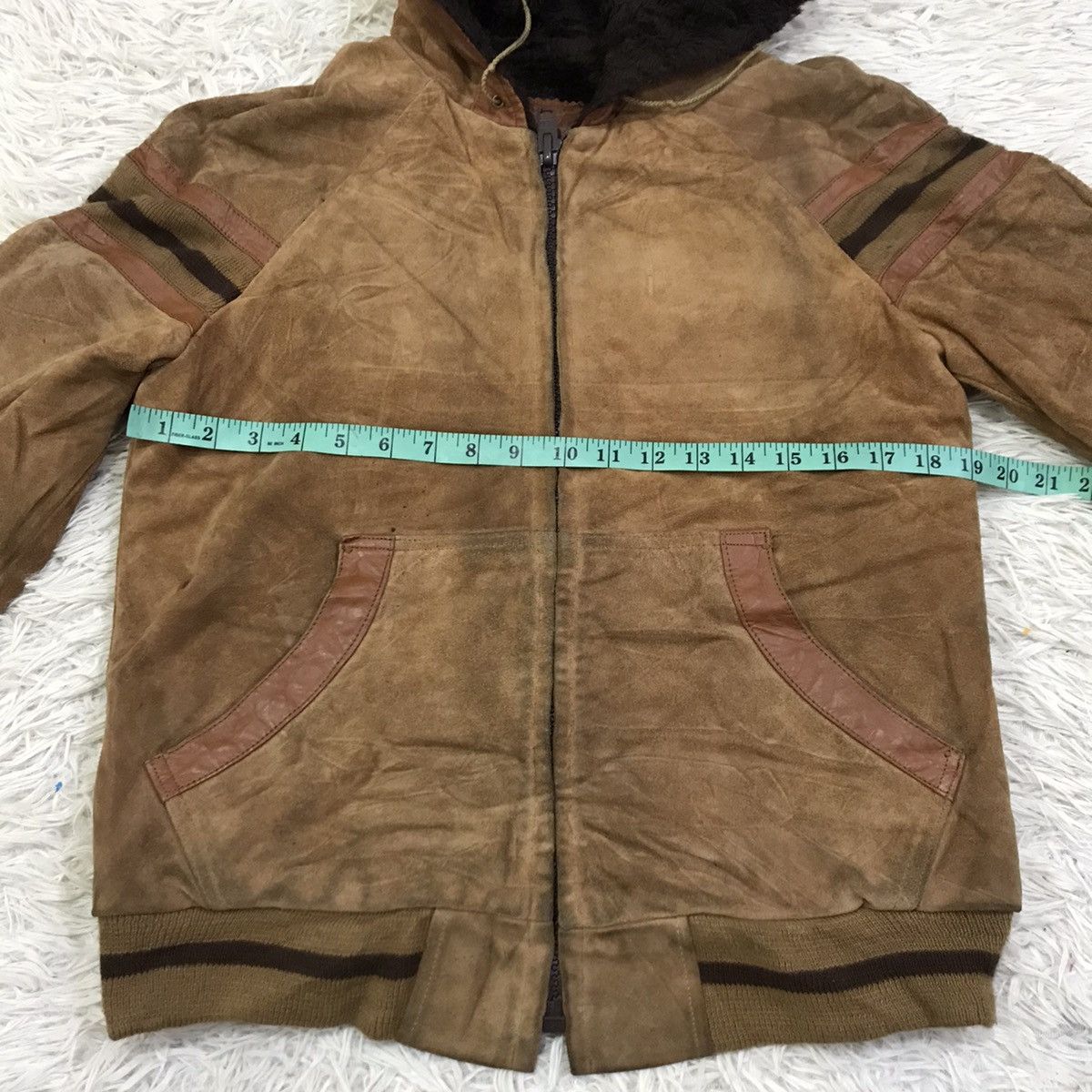 William Barry Wlliam barry Suede Leather Bomber Jacket Hoodie Size US S / EU 44-46 / 1 - 13 Thumbnail