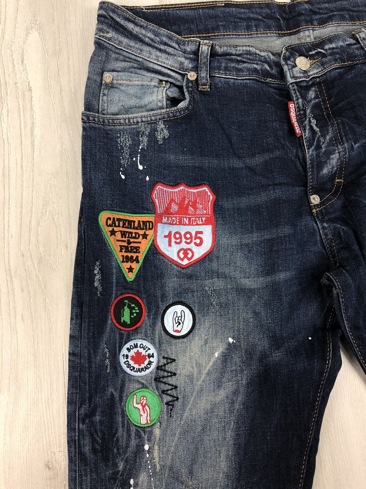 Dsquared2 Dsquared2 Cool Guy Jeans With Patches Painted Mans Pants Size US 34 / EU 50 - 3 Thumbnail