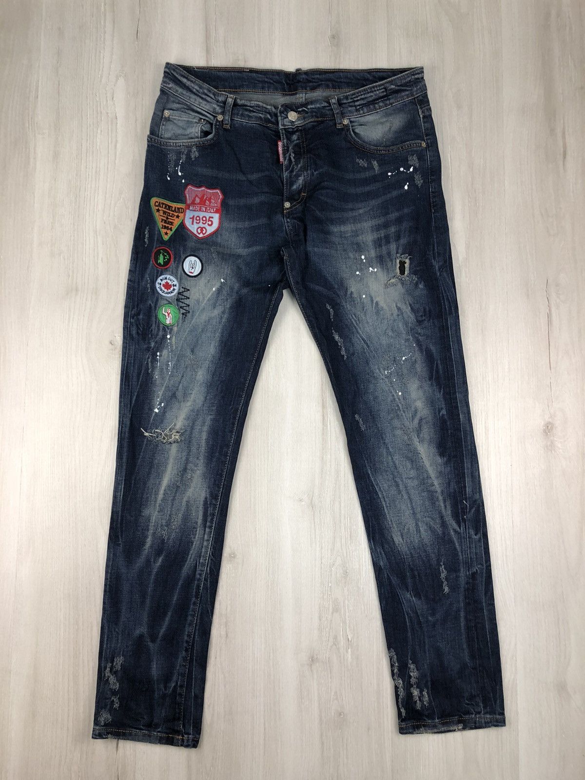 Dsquared2 Dsquared2 Cool Guy Jeans With Patches Painted Mans Pants Size US 34 / EU 50 - 1 Thumbnail