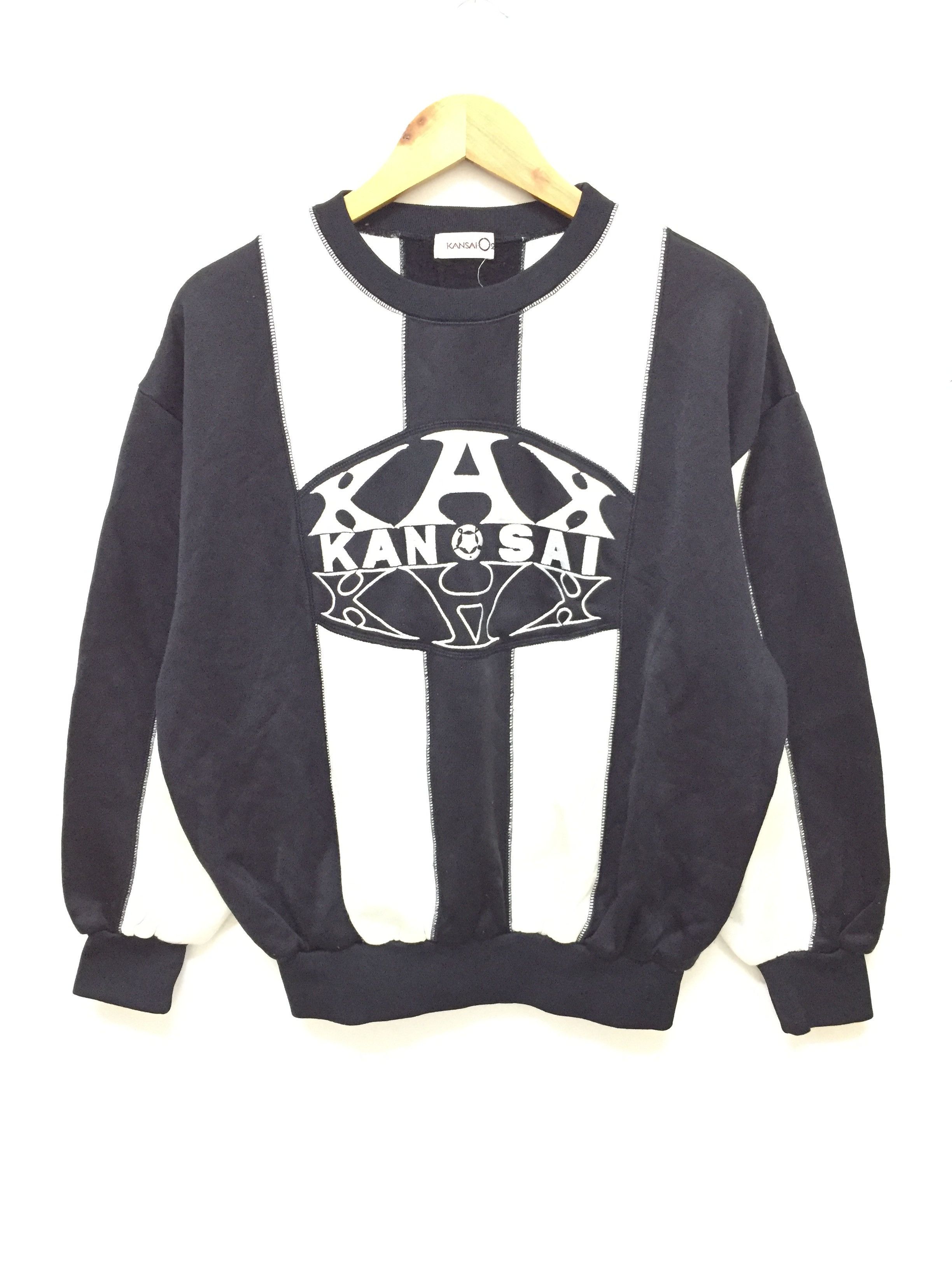 Kansai Yamamoto 80's KANSAI 02 Big Stripe Sweatshirt Size US S / EU 44-46 / 1 - 2 Thumbnail
