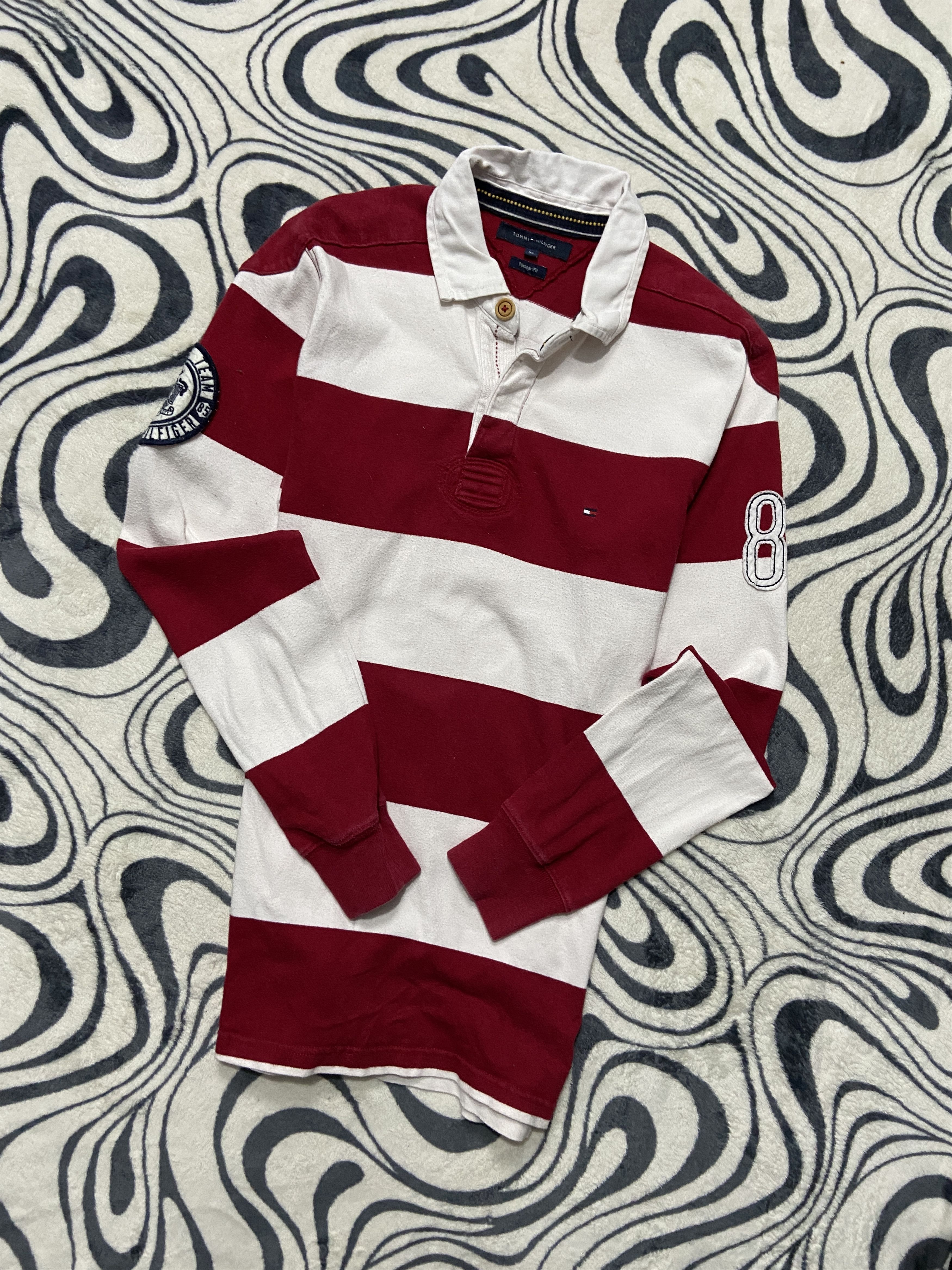 Tommy Hilfiger Tommy Hilfiger Vintage Mens Rugby Long Sleeve Polo Shirt Size US M / EU 48-50 / 2 - 1 Thumbnail