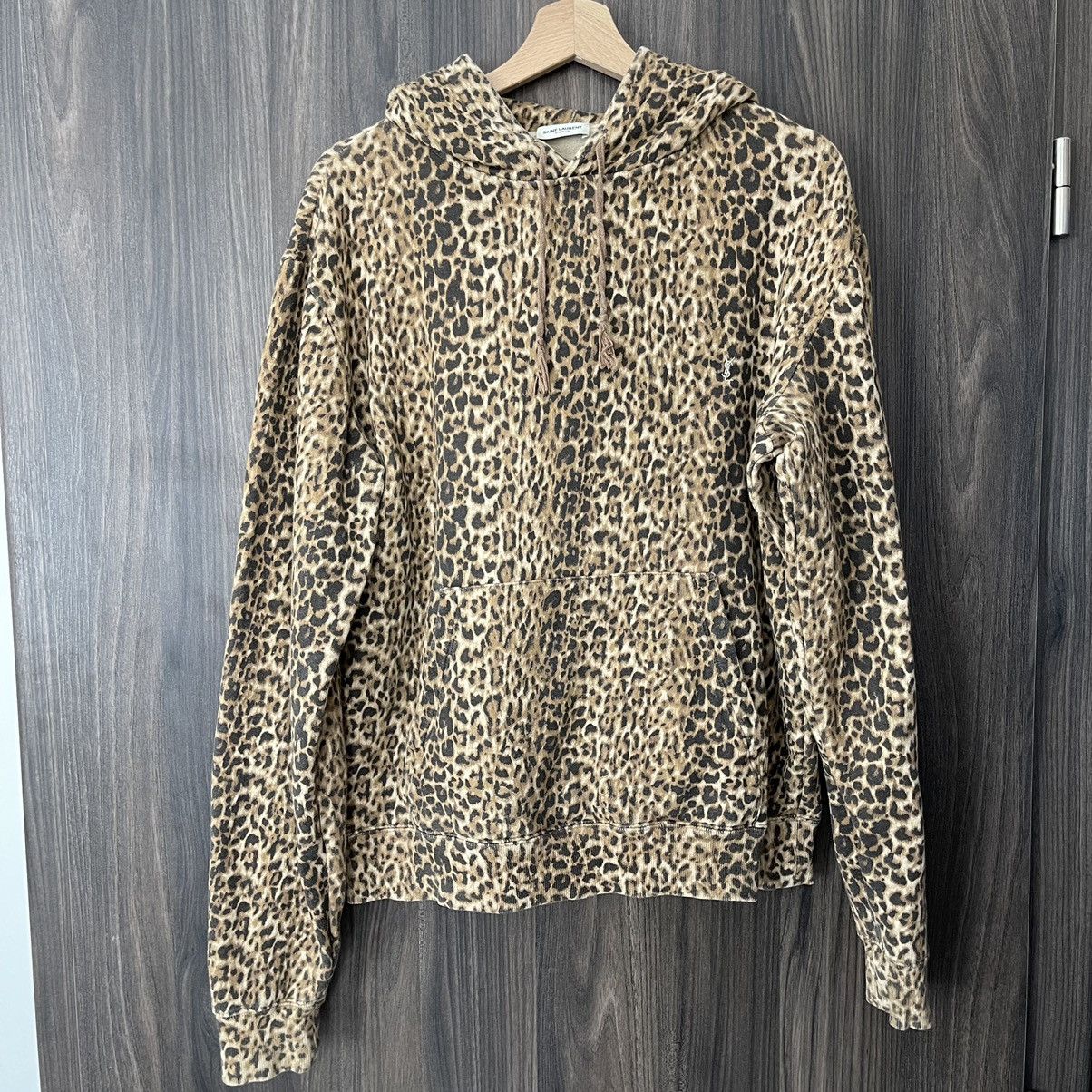 Yves Saint Laurent Saint Laurent Leopard Print Hoodie Size US M / EU 48-50 / 2 - 1 Thumbnail