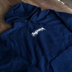 Supreme Bandana Box Logo Hooded Sweatshirt Light Blue Men's - FW19