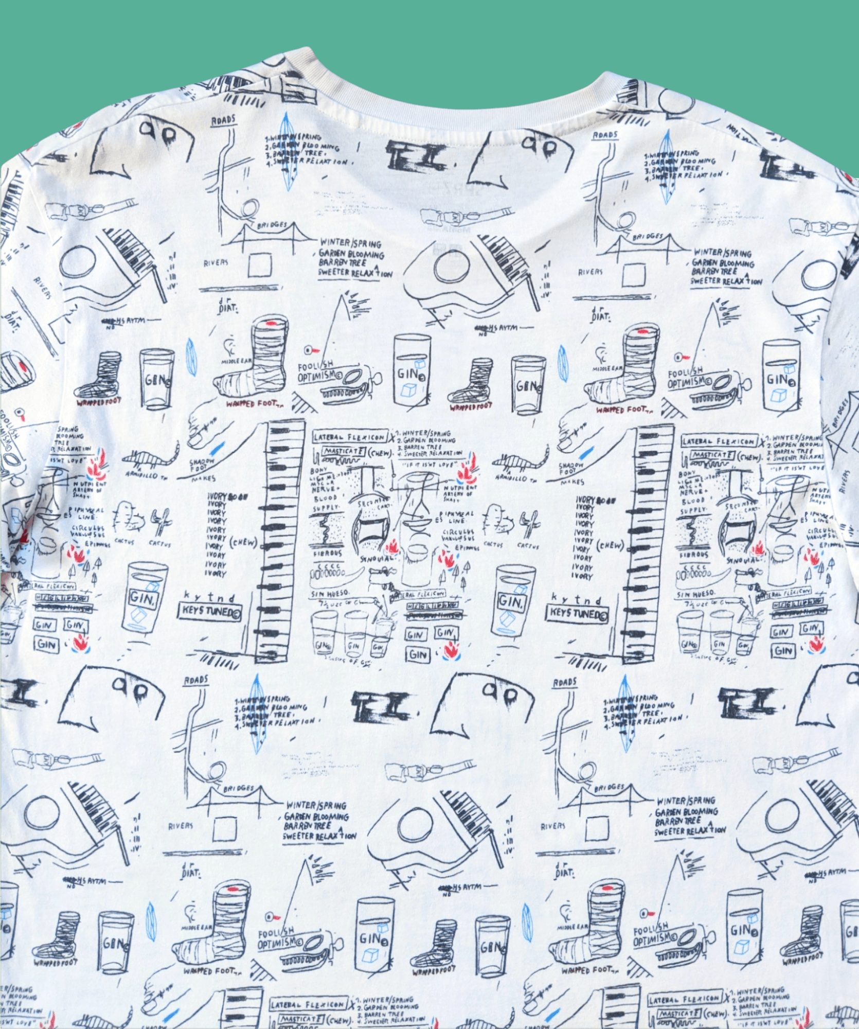 Jean-Michel Basquiat × MoMA Basquiat x Museum Modern Art Fullprint AOP Graffiti T shirt Size US M / EU 48-50 / 2 - 6 Thumbnail
