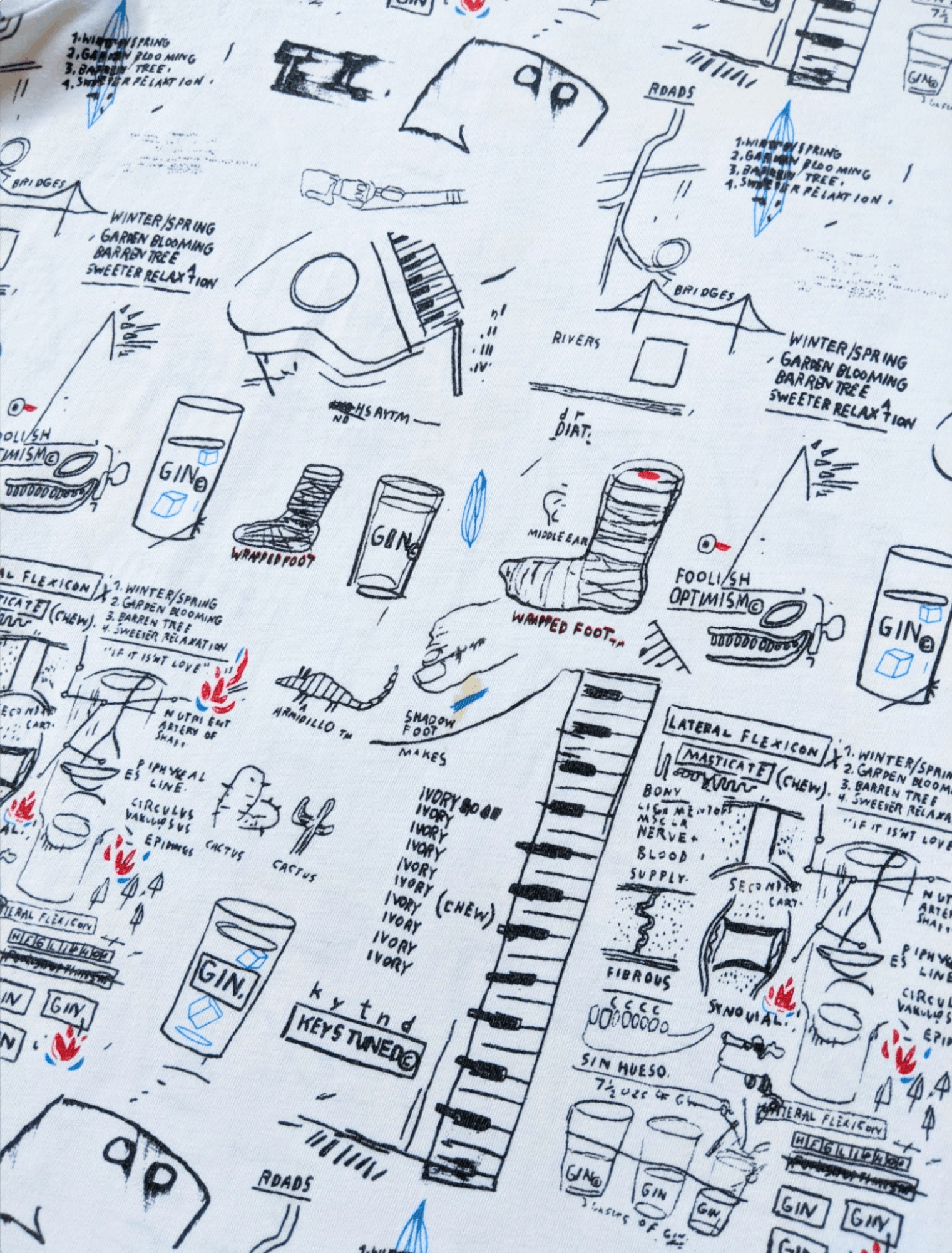 Jean-Michel Basquiat × MoMA Basquiat x Museum Modern Art Fullprint AOP Graffiti T shirt Size US M / EU 48-50 / 2 - 8 Thumbnail