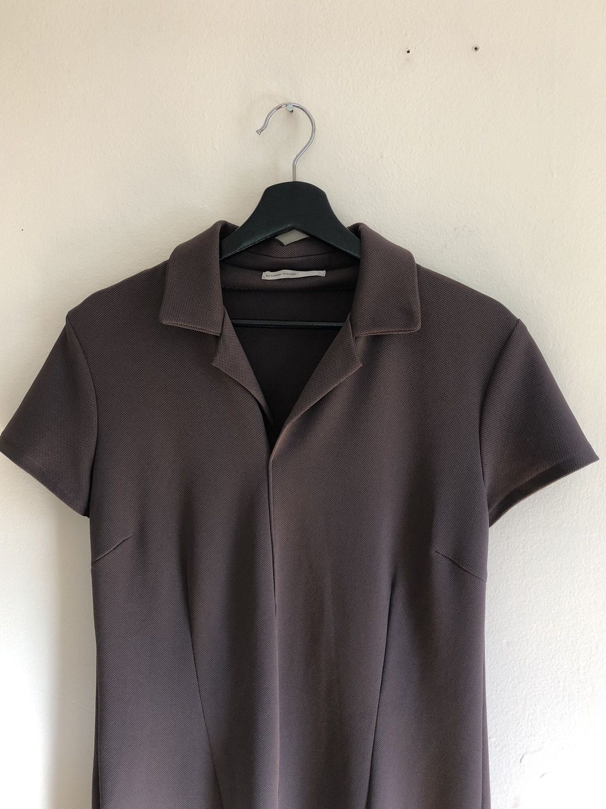 Alexander McQueen 90s Collared Purple/Brown Dress Size M / US 6-8 / IT 42-44 - 4 Thumbnail
