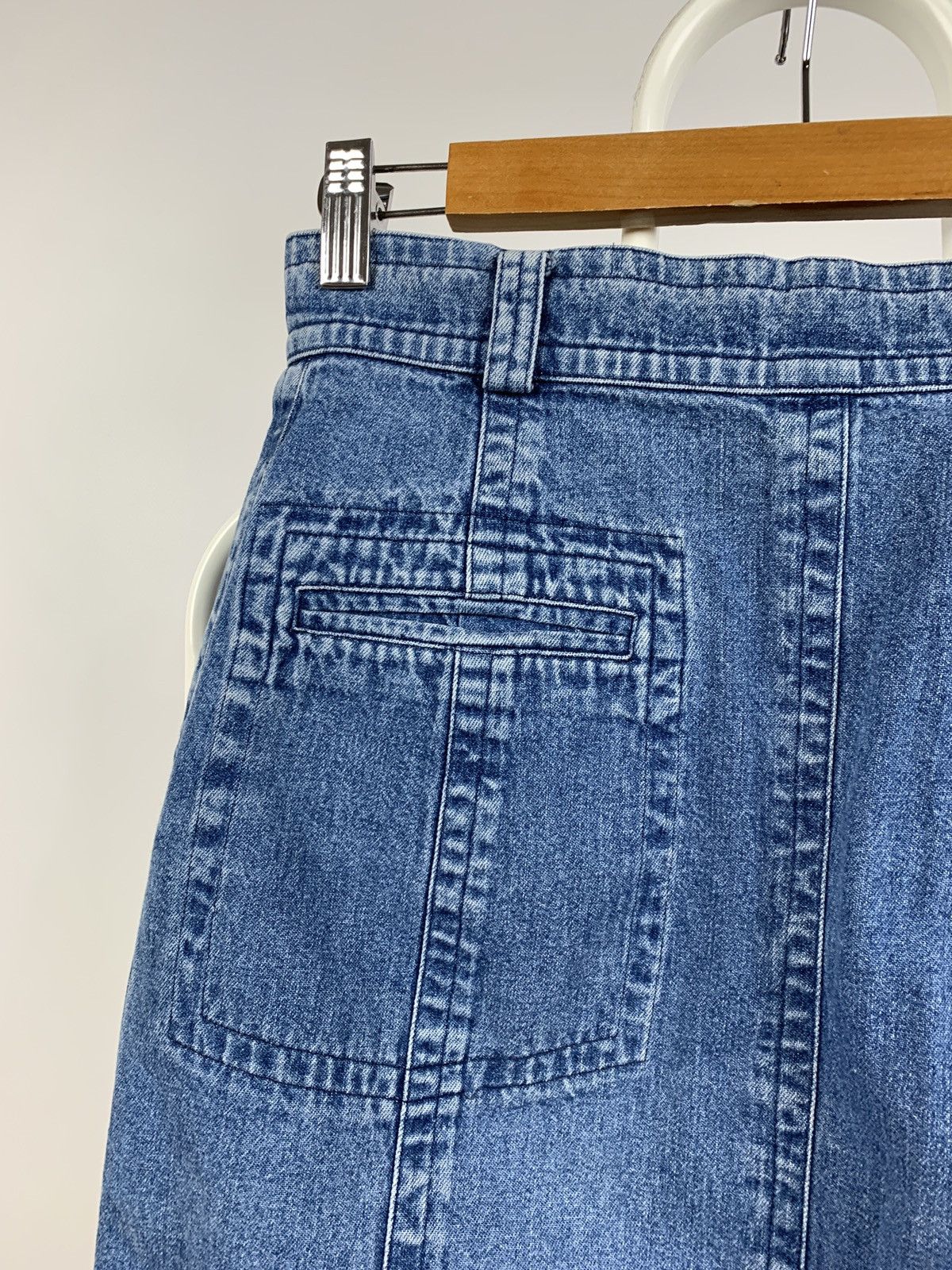 Jil Sander Vintage Jil Sander Women’s Denim Mini Skirt Size 26" / US 2 / IT 38 - 16 Thumbnail