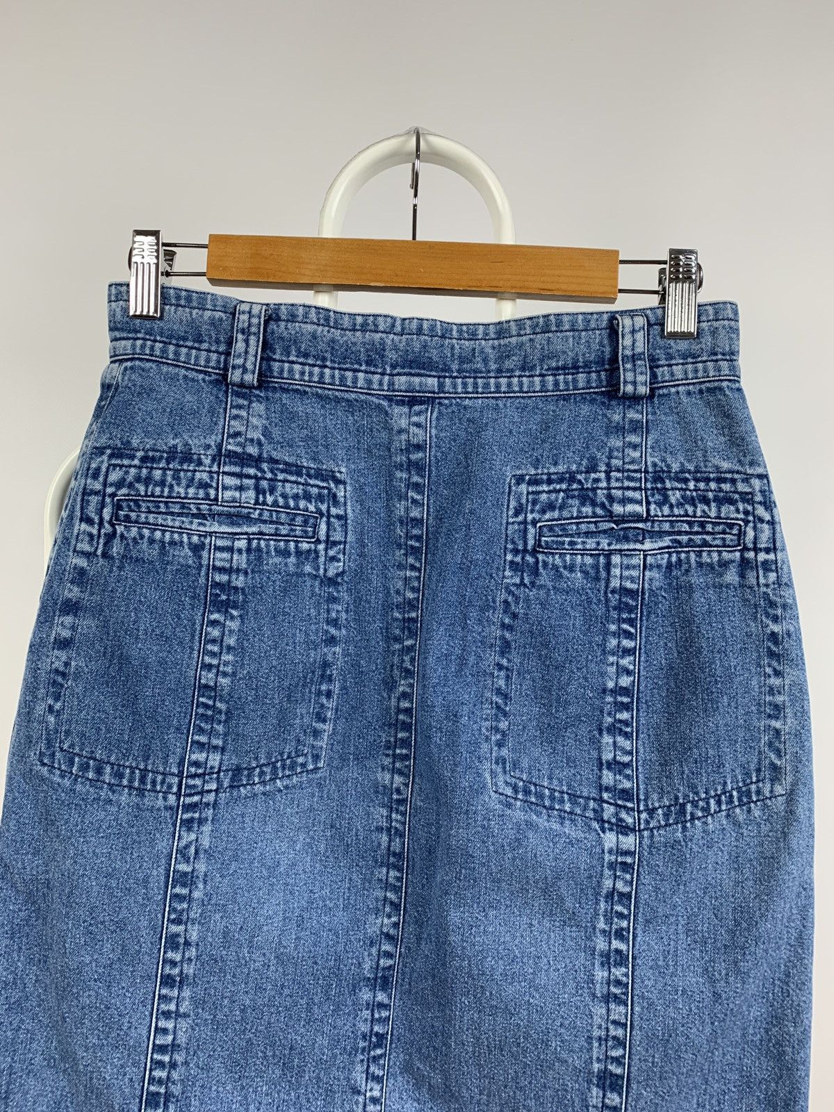 Jil Sander Vintage Jil Sander Women’s Denim Mini Skirt Size 26" / US 2 / IT 38 - 14 Thumbnail