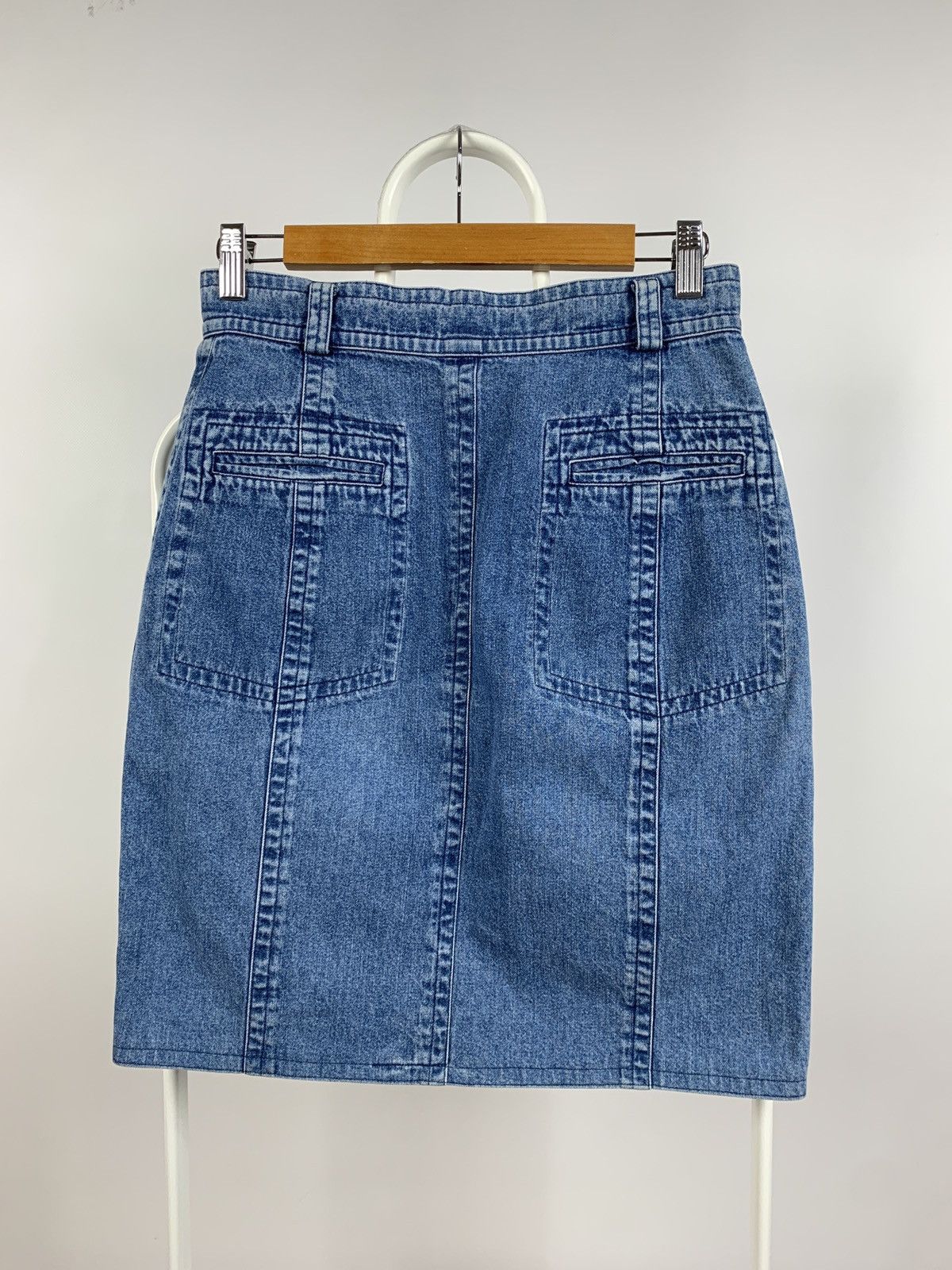 Jil Sander Vintage Jil Sander Women’s Denim Mini Skirt Size 26" / US 2 / IT 38 - 6 Thumbnail
