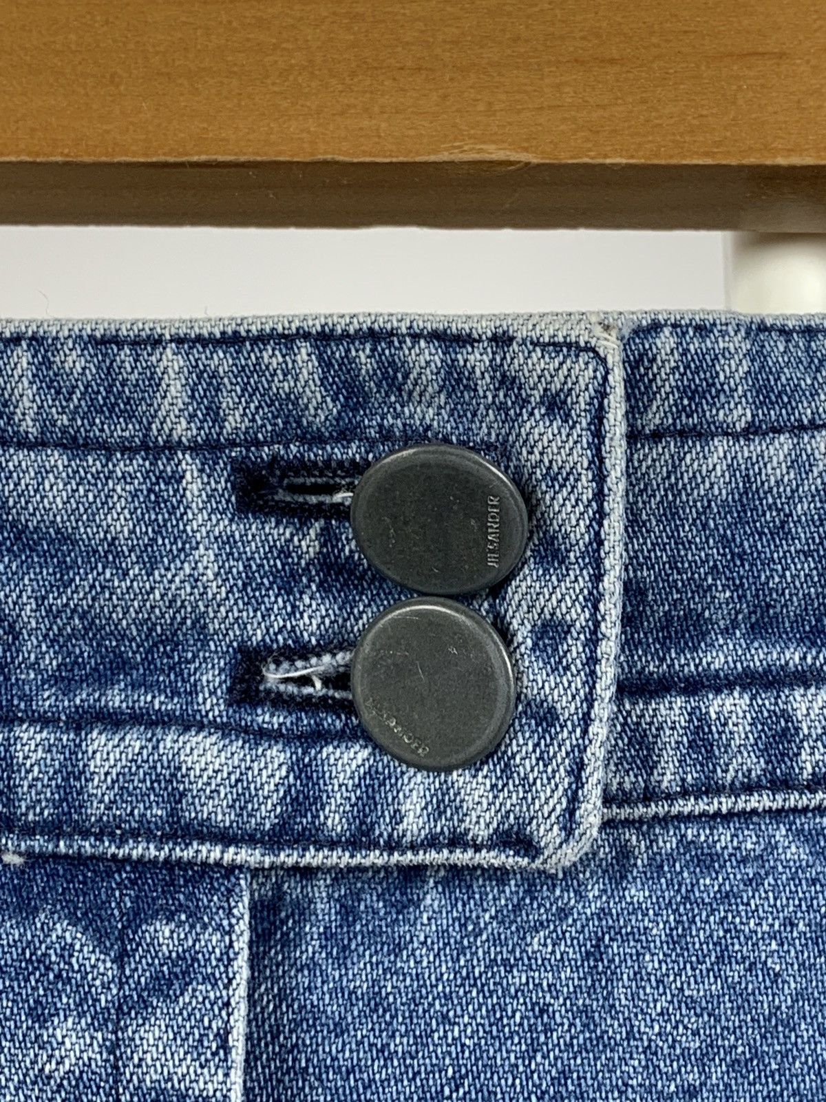 Jil Sander Vintage Jil Sander Women’s Denim Mini Skirt Size 26" / US 2 / IT 38 - 10 Thumbnail