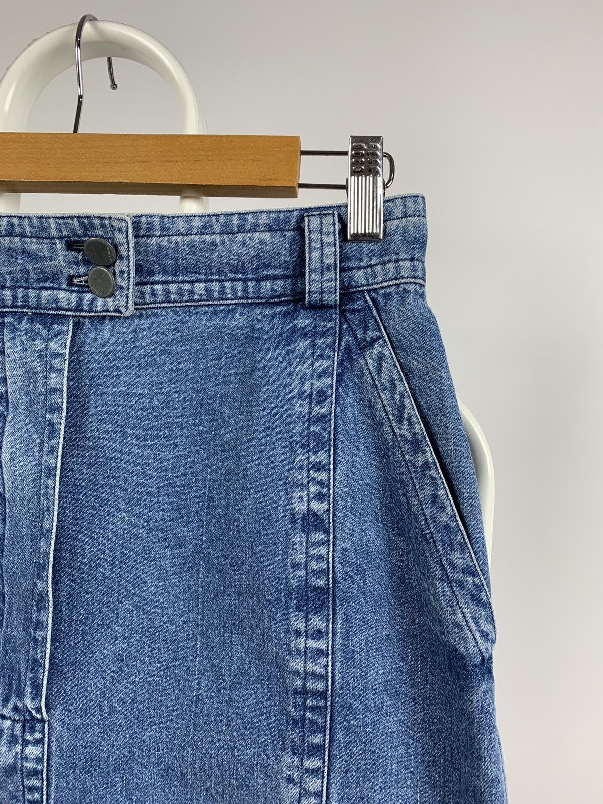 Jil Sander Vintage Jil Sander Women’s Denim Mini Skirt Size 26" / US 2 / IT 38 - 8 Thumbnail