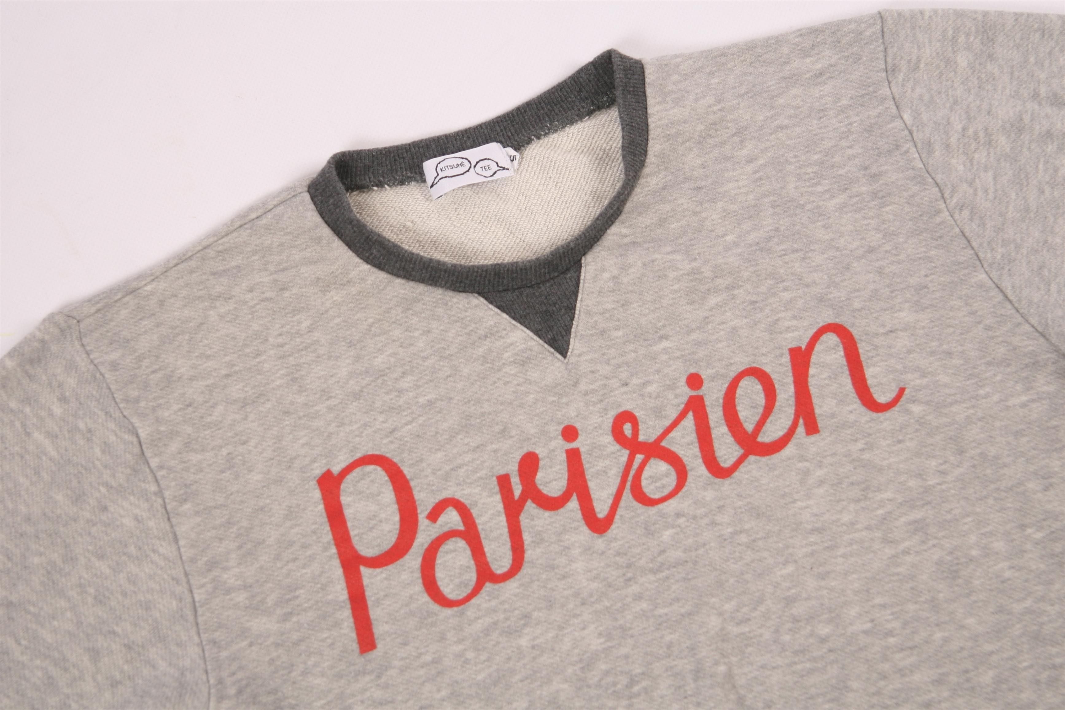 Maison Kitsune Maison Kitsune Parisien Cotton Blend Sweatshirt. Japan Made Size US S / EU 44-46 / 1 - 2 Thumbnail