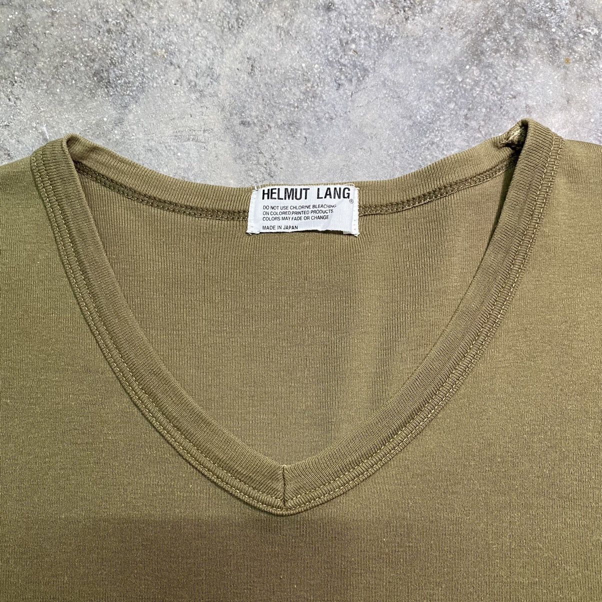 Helmut Lang × Vintage VINTAGE HELMUT LANG MADE IN JAPAN V NECK TSHIRT Size S / US 4 / IT 40 - 3 Thumbnail