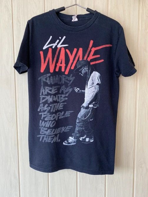 Lil Wayne × Rap Tees × Vintage Vintage 2012 Lil Wayne Rumors are Dumb t-shirt Size US M / EU 48-50 / 2 - 1 Thumbnail