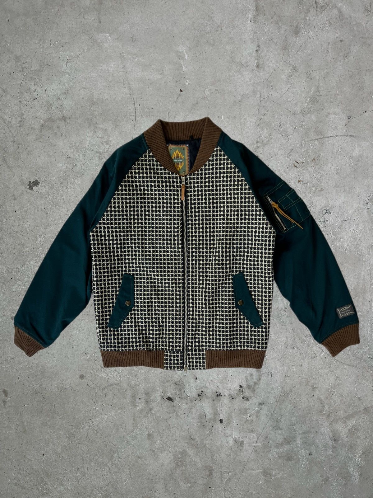 Vintage Mischief Japan Sashiko Stitch Bomber Jacket Size US M / EU 48-50 / 2 - 1 Thumbnail
