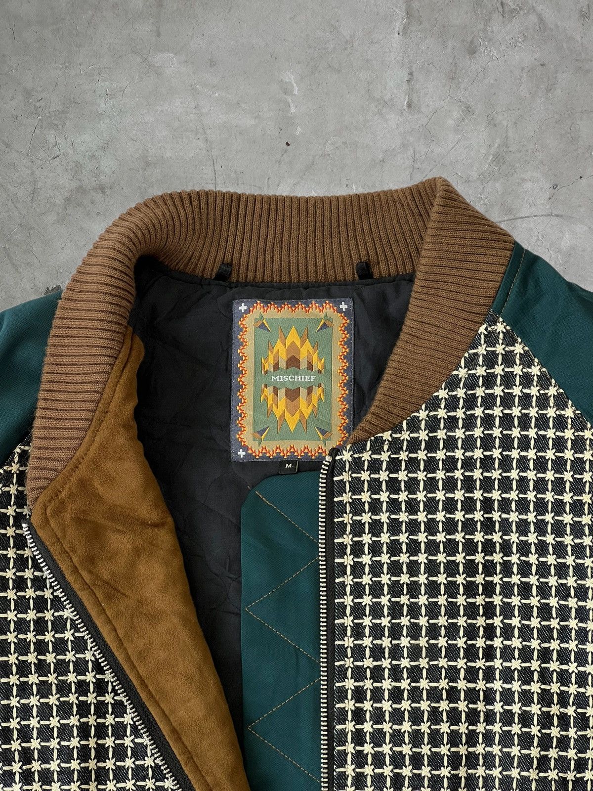Vintage Mischief Japan Sashiko Stitch Bomber Jacket Size US M / EU 48-50 / 2 - 8 Thumbnail