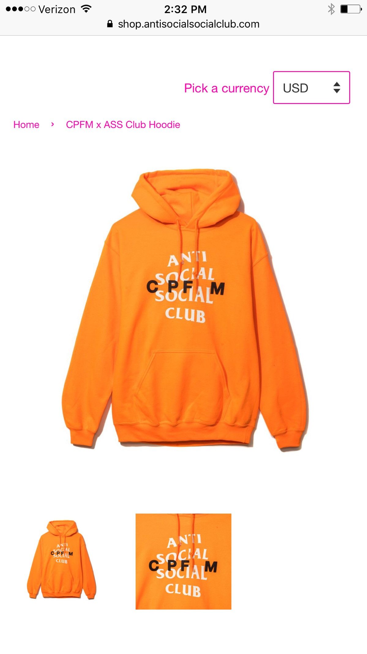 Anti social social club cpfm hoodie sale