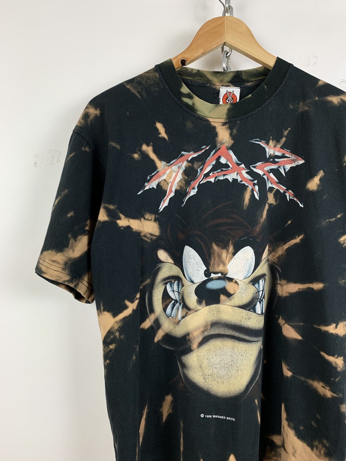 Cartoon Network 1998 Vintage Warner Bros Taz Tie Dye T-Shirt Size US M / EU 48-50 / 2 - 3 Thumbnail