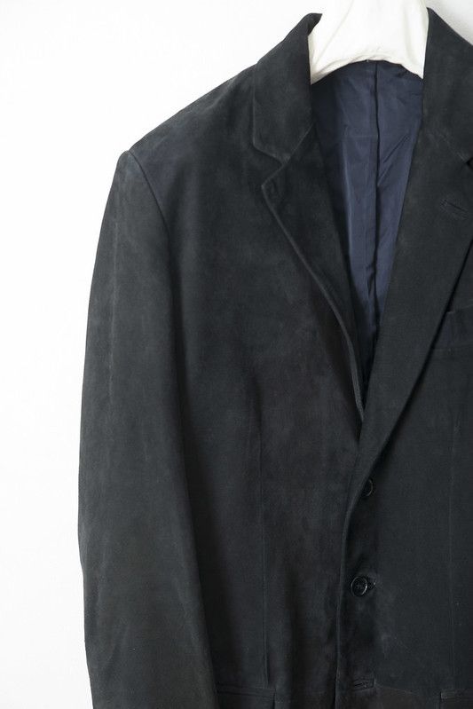 Helmut Lang Helmut Lang AW03-04 Archive Blue Suede Blazer Size US M / EU 48-50 / 2 - 2 Thumbnail