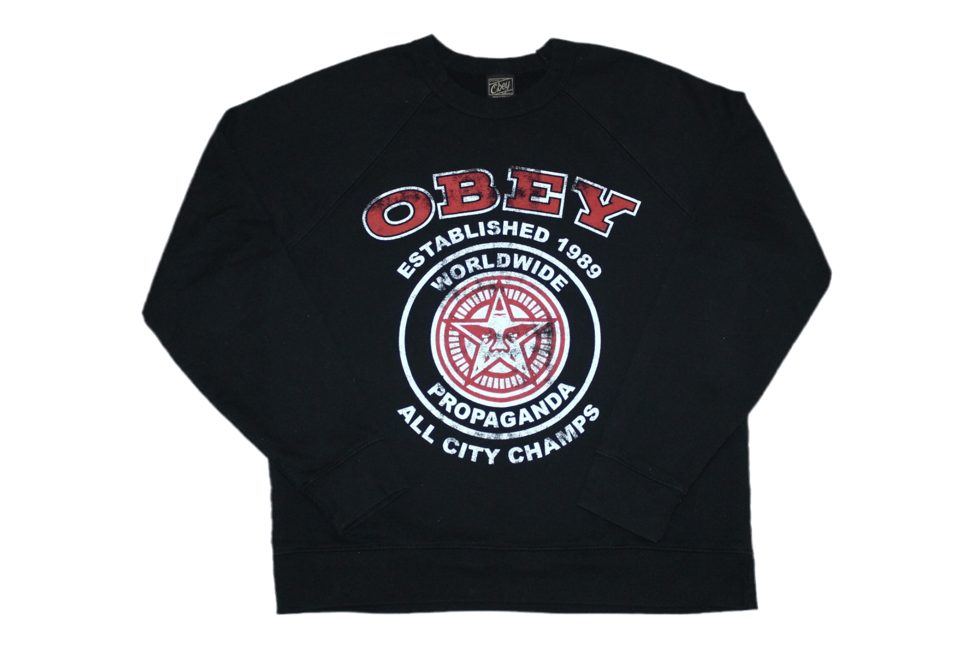 Obey VTG OBEY OG Faded Logo Crew Sweatshirt Size US M / EU 48-50 / 2 - 1 Thumbnail