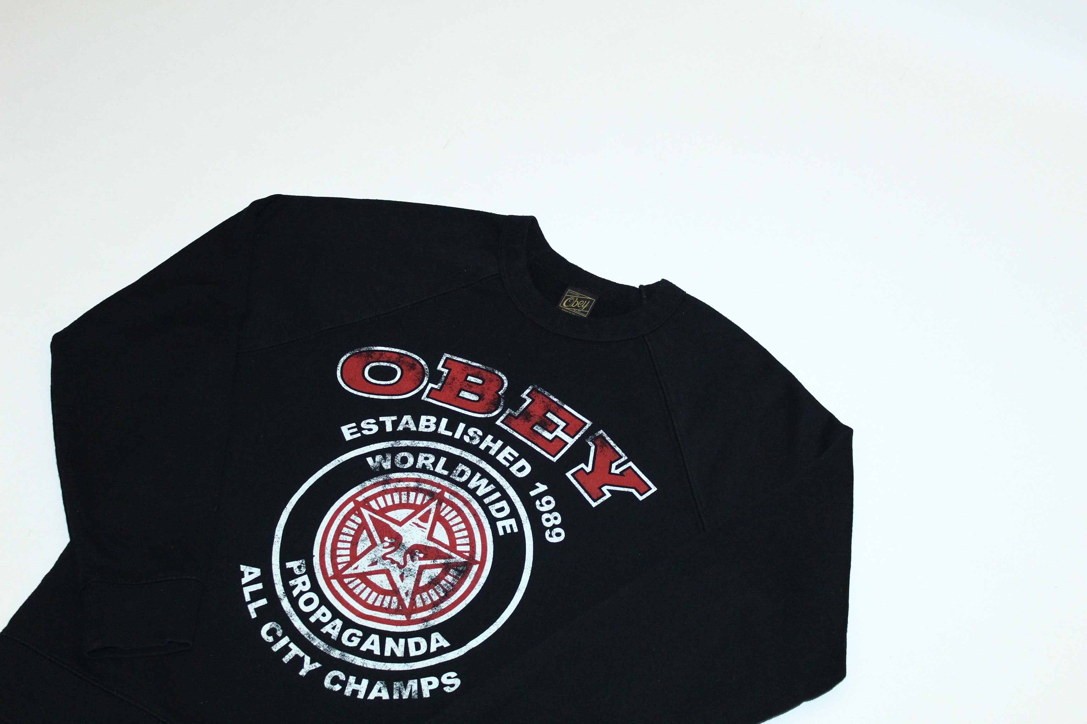 Obey VTG OBEY OG Faded Logo Crew Sweatshirt Size US M / EU 48-50 / 2 - 3 Thumbnail