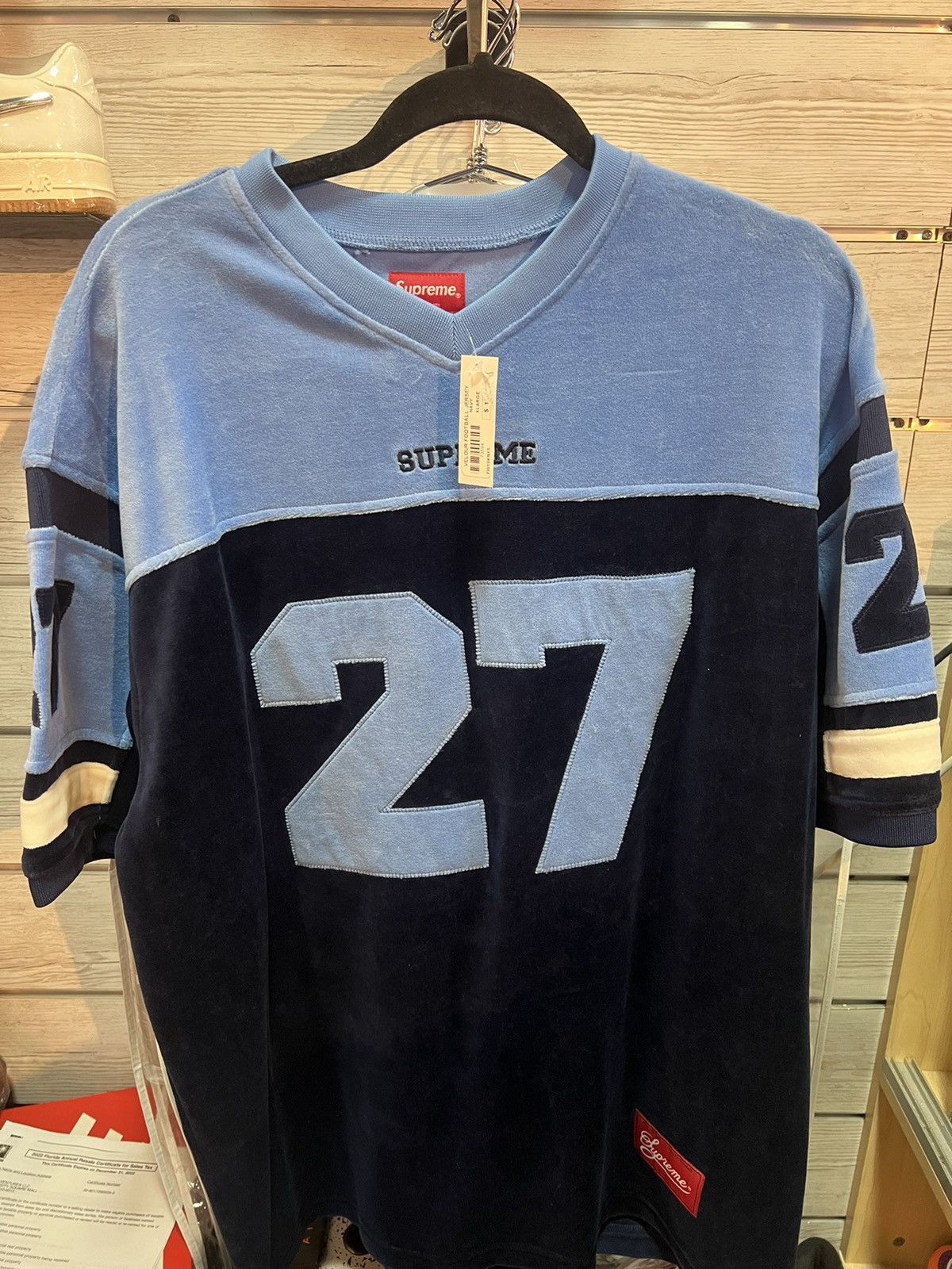 Supreme Velour Football Jersey | Grailed