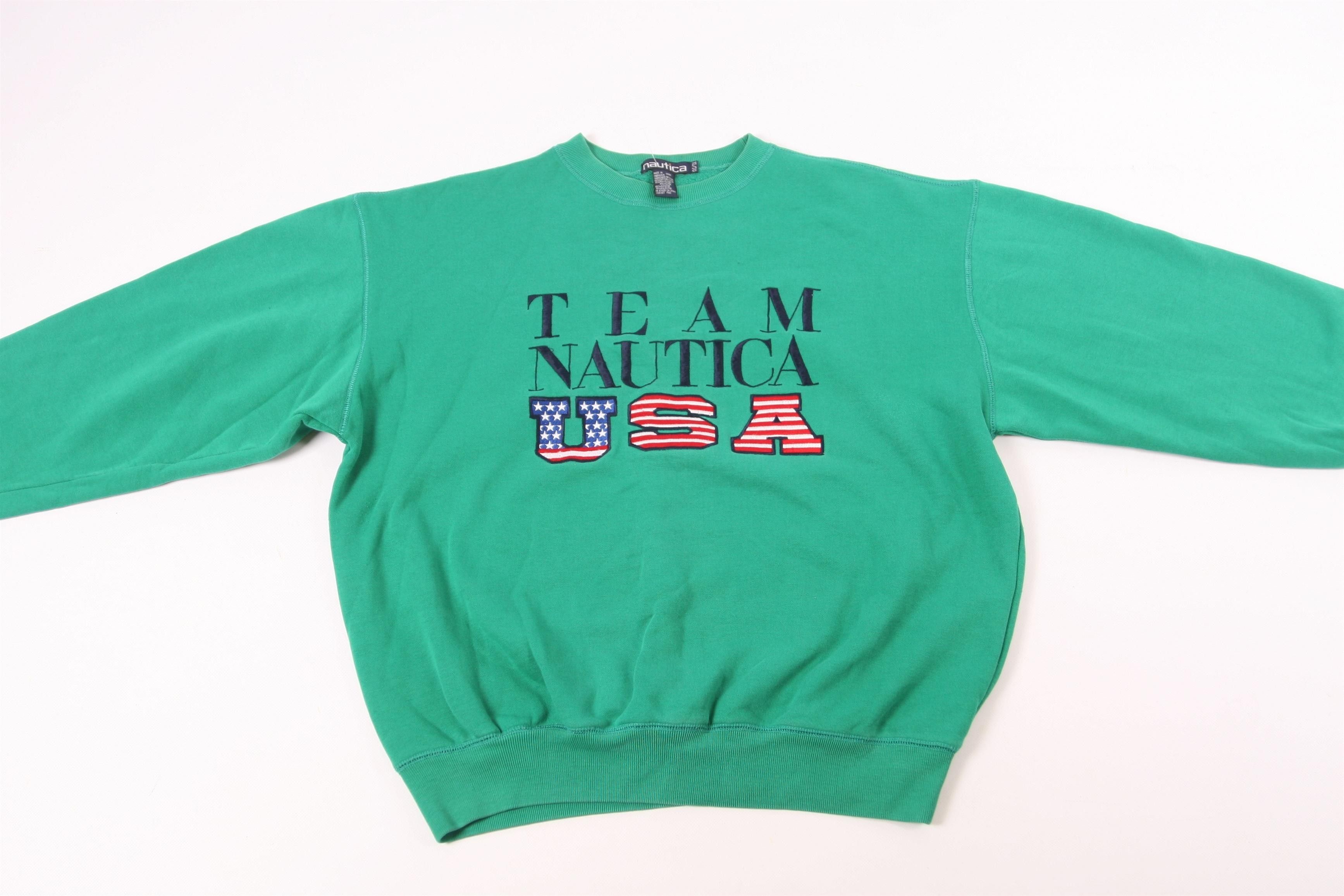 Nautica 🔥🔥🔥 Nautica USA Team Big Logo Baggy Rugged Sweatshirt Size US XL / EU 56 / 4 - 6 Thumbnail