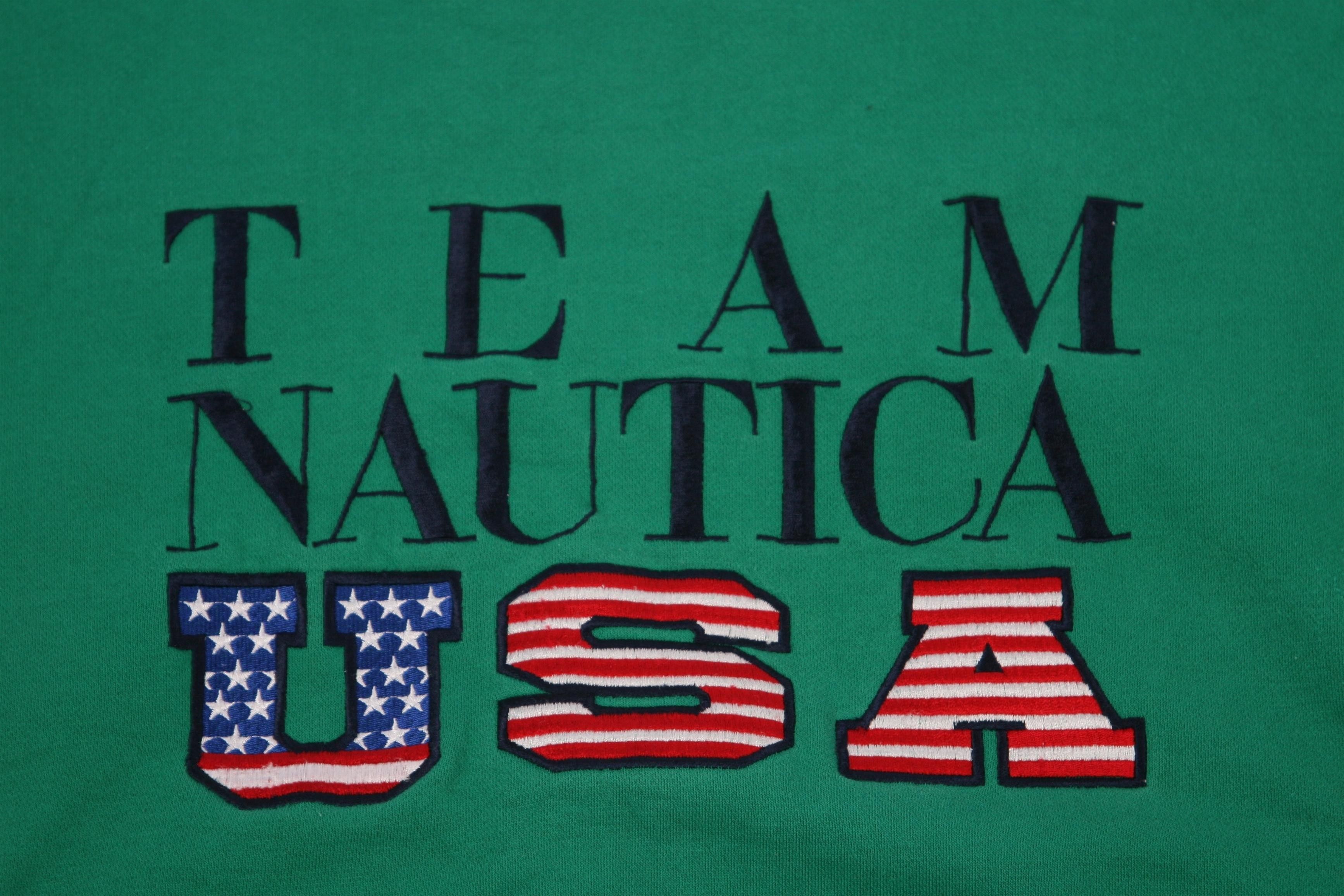 Nautica 🔥🔥🔥 Nautica USA Team Big Logo Baggy Rugged Sweatshirt Size US XL / EU 56 / 4 - 3 Thumbnail