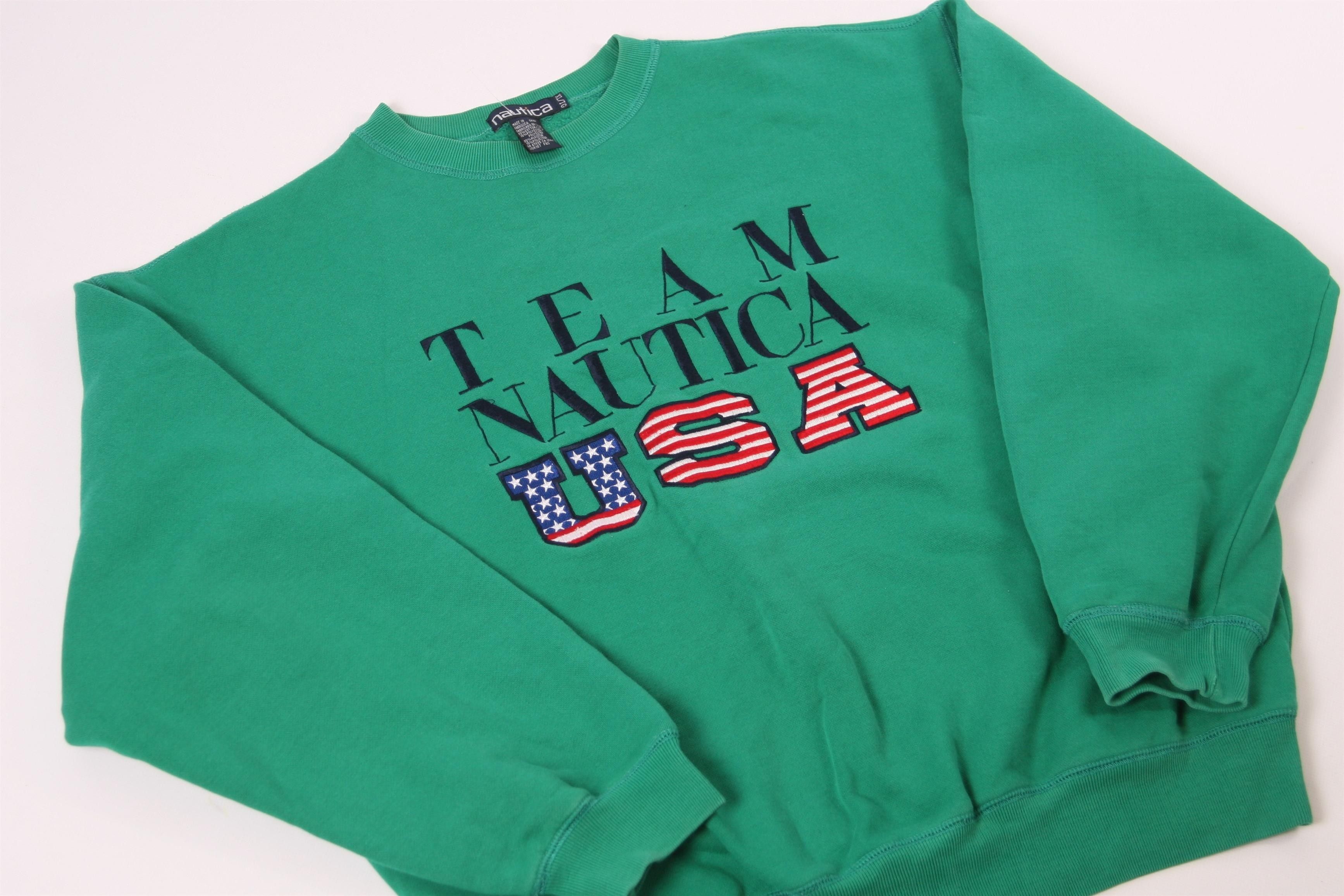 Nautica 🔥🔥🔥 Nautica USA Team Big Logo Baggy Rugged Sweatshirt Size US XL / EU 56 / 4 - 4 Thumbnail