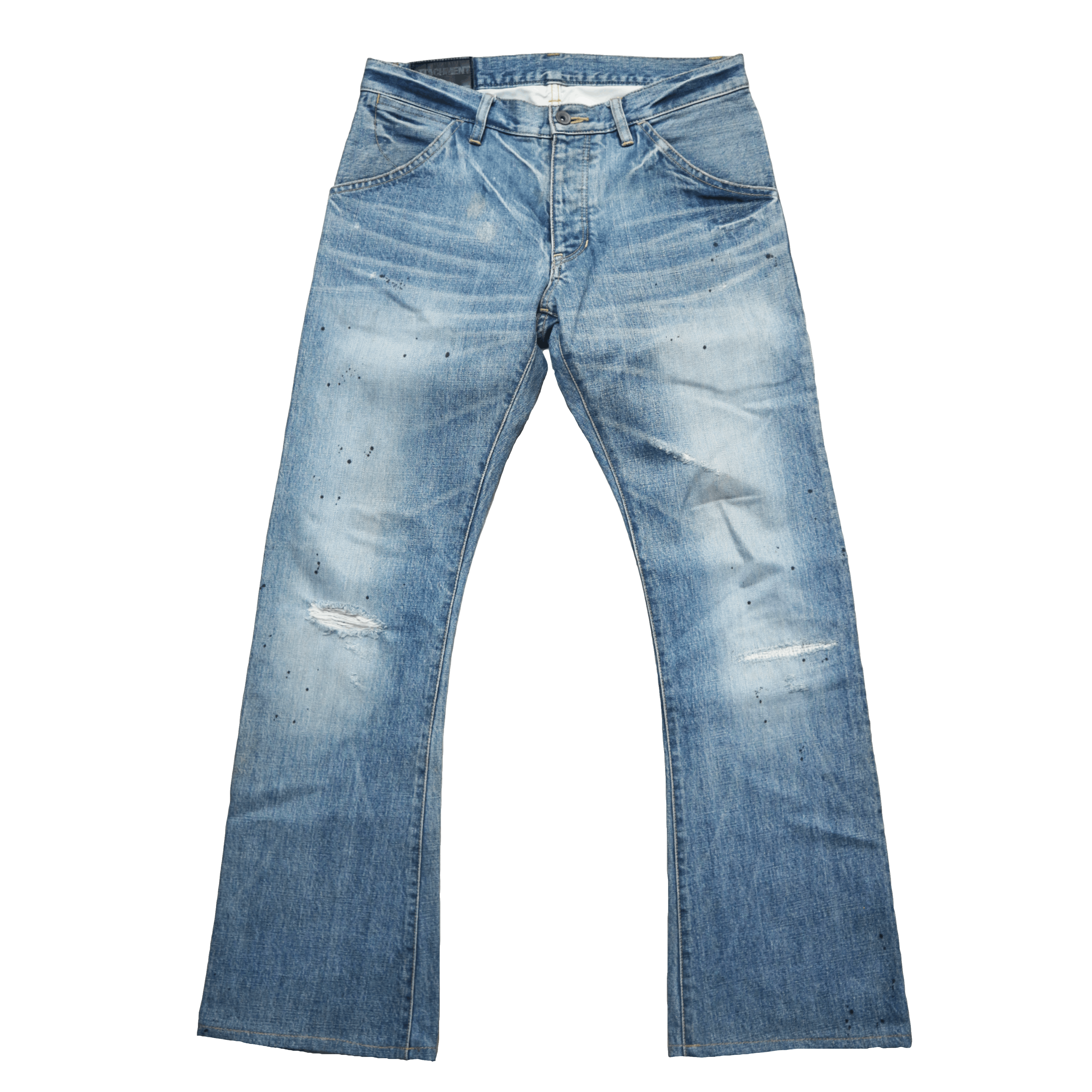 Attachment Bootcut Light Wash Paint Splatter Jeans | Grailed