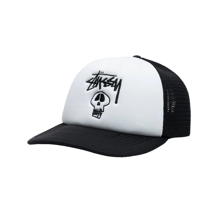 Stussy Skull Mesh Trucker Hat | Grailed