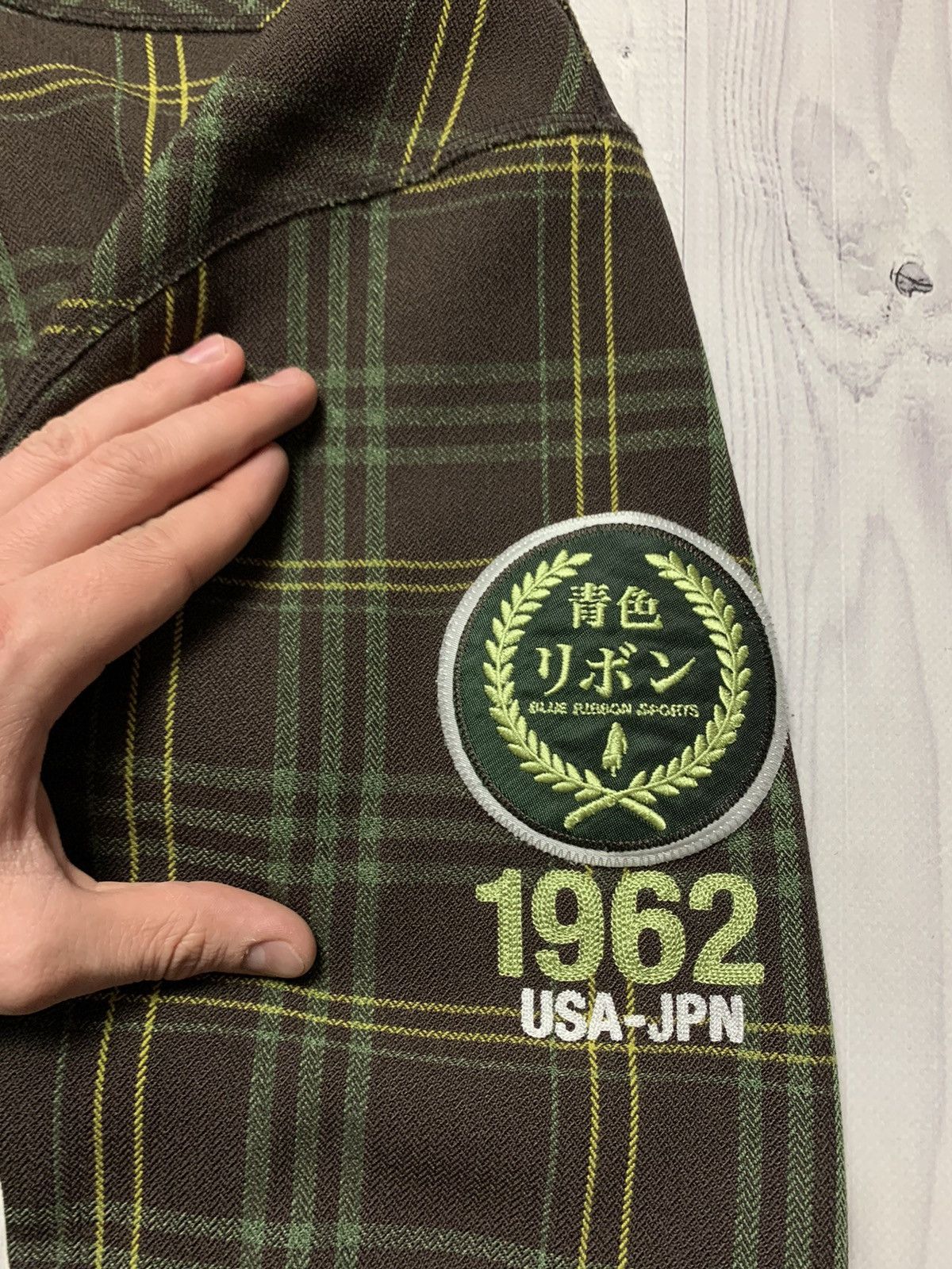 Nike × Vintage Vintage Nike Zip hoodie Brown plaid rare USA Japan size L Size US L / EU 52-54 / 3 - 3 Thumbnail