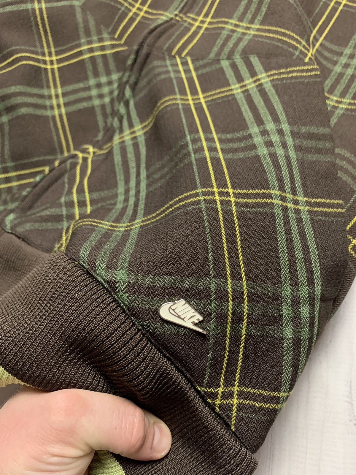 Nike × Vintage Vintage Nike Zip hoodie Brown plaid rare USA Japan size L Size US L / EU 52-54 / 3 - 5 Thumbnail