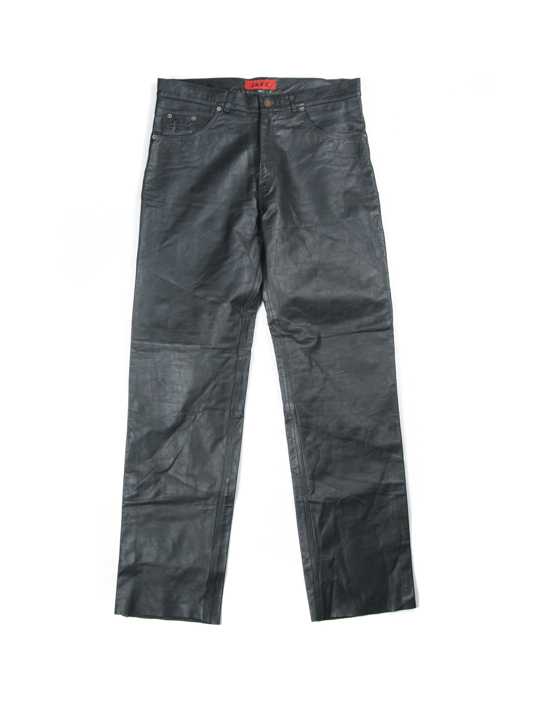 Beauty Beast × Leather × Vintage Vintage Leather Black Pants Sz36 Size US 36 / EU 52 - 1 Thumbnail