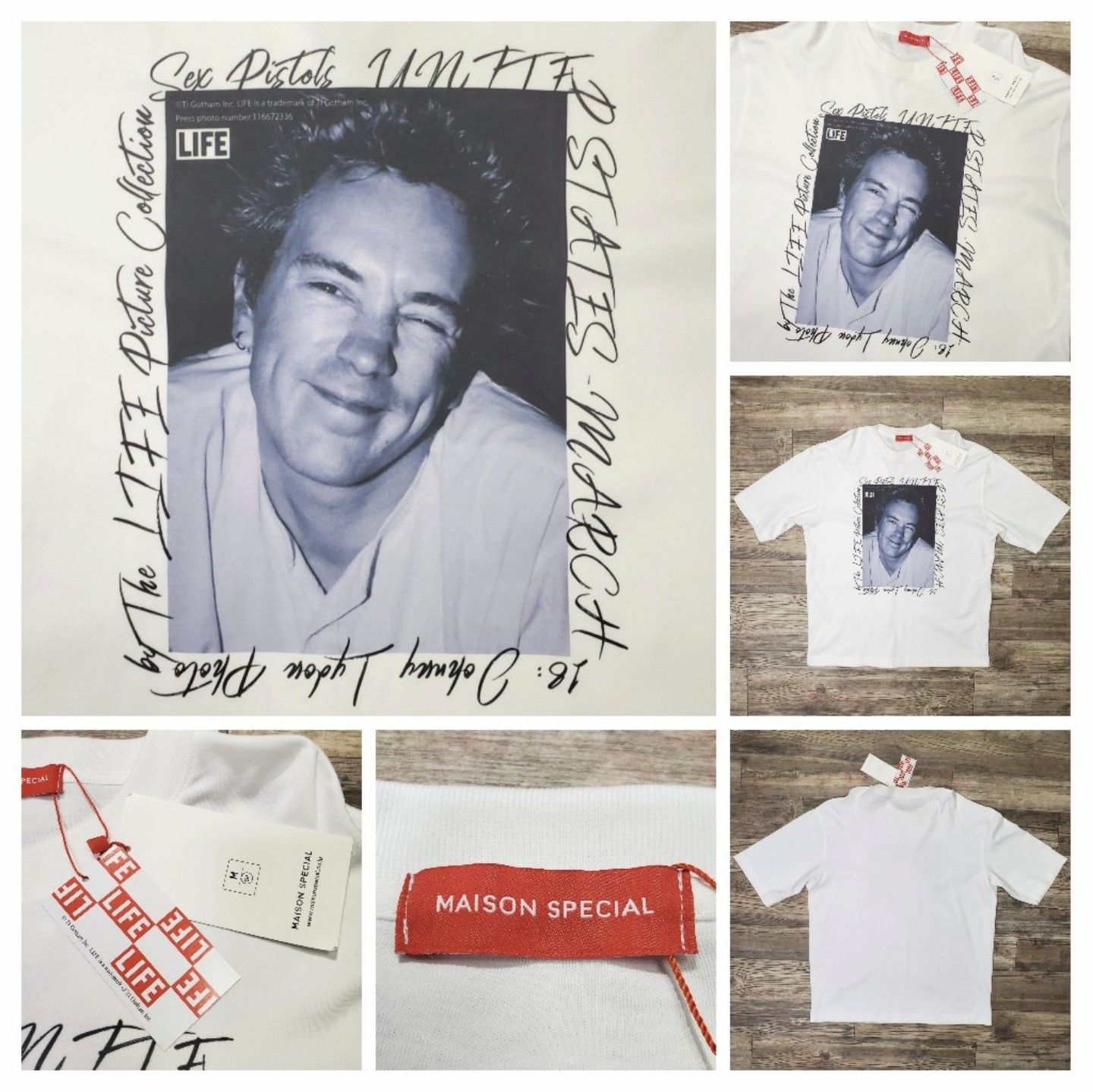 Maison Special X Life Johnny Rotten Sex Pistols Tee New Rare