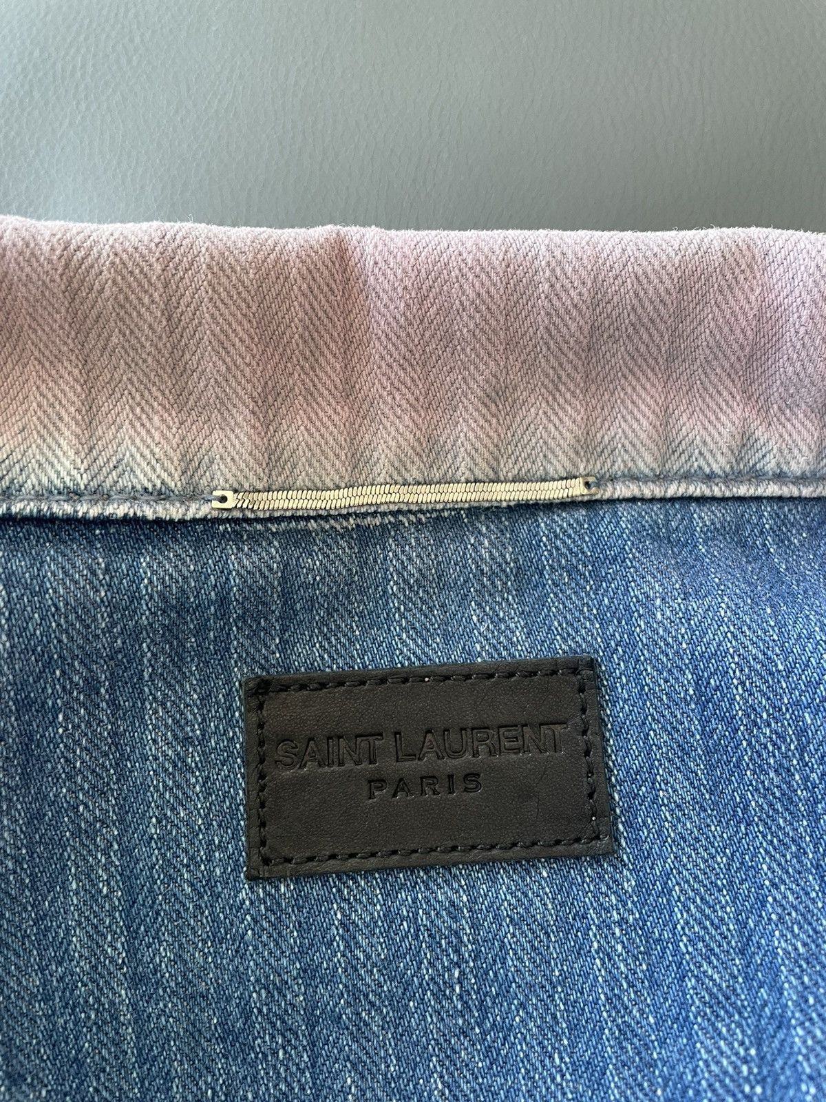 Hedi Slimane × Saint Laurent Paris × Yves Saint Laurent $2k Rare Super Runway Limited Edition Skinny Denim Jacket Size US M / EU 48-50 / 2 - 5 Thumbnail