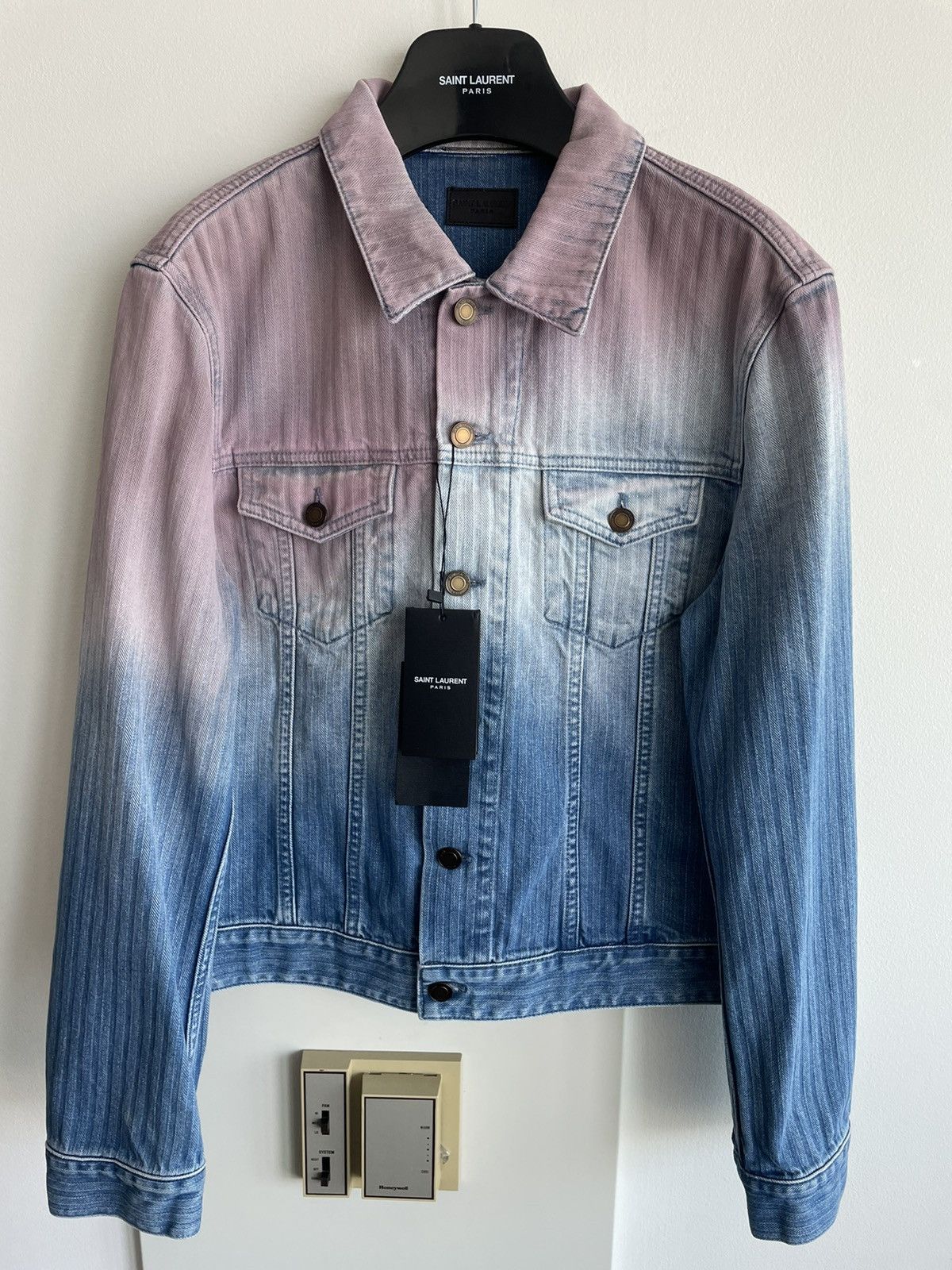 Hedi Slimane × Saint Laurent Paris × Yves Saint Laurent $2k Rare Super Runway Limited Edition Skinny Denim Jacket Size US M / EU 48-50 / 2 - 14 Thumbnail